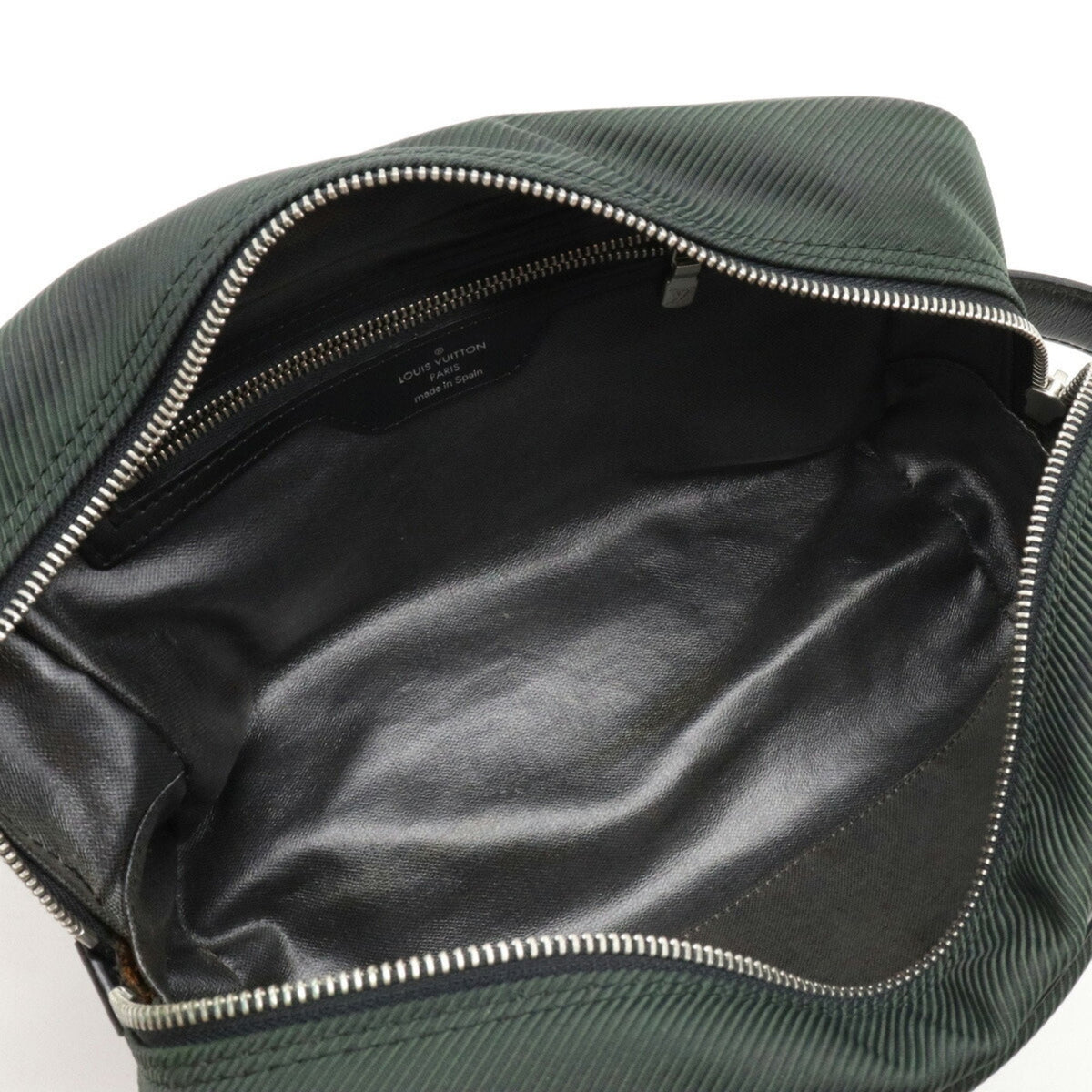 LOUIS VUITTON Taiga Parana Second Bag Handbag Canvas Leather Ardoise Black M30752