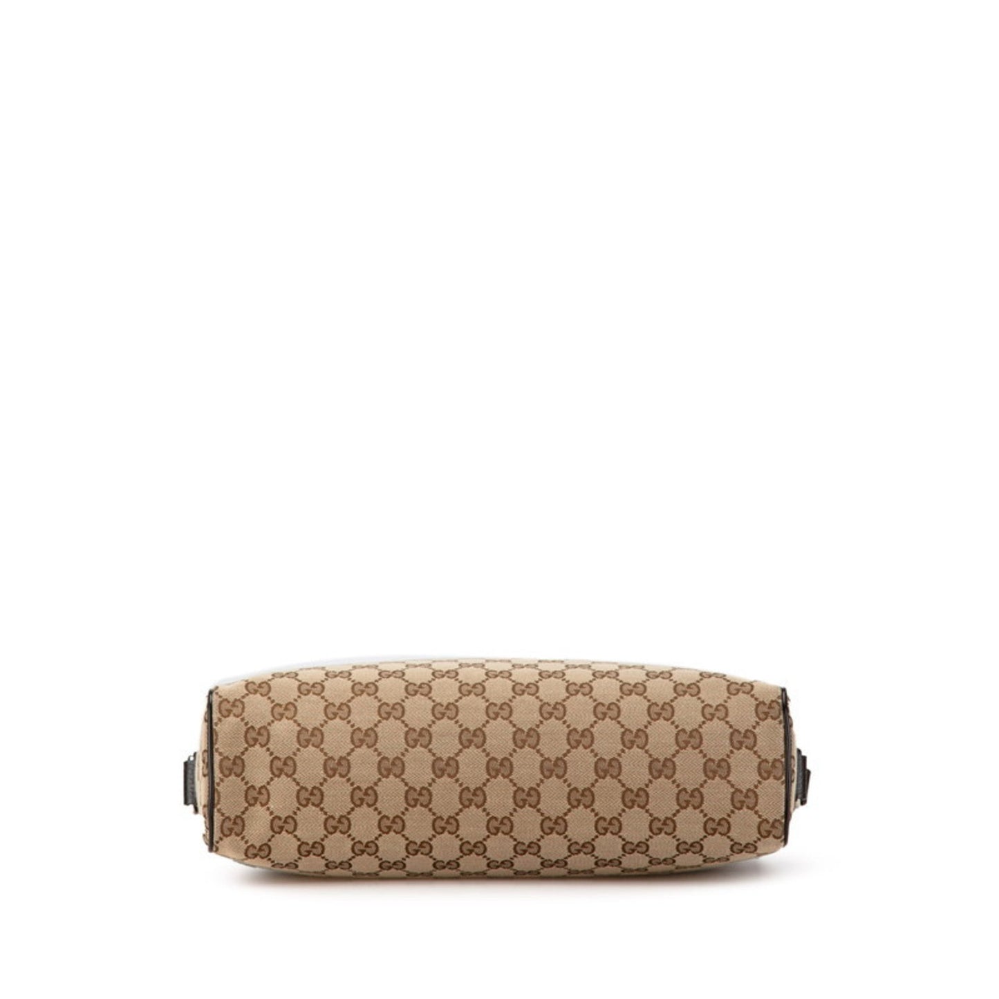 Gucci Beige Brown Canvas Leather Shoulder Bag