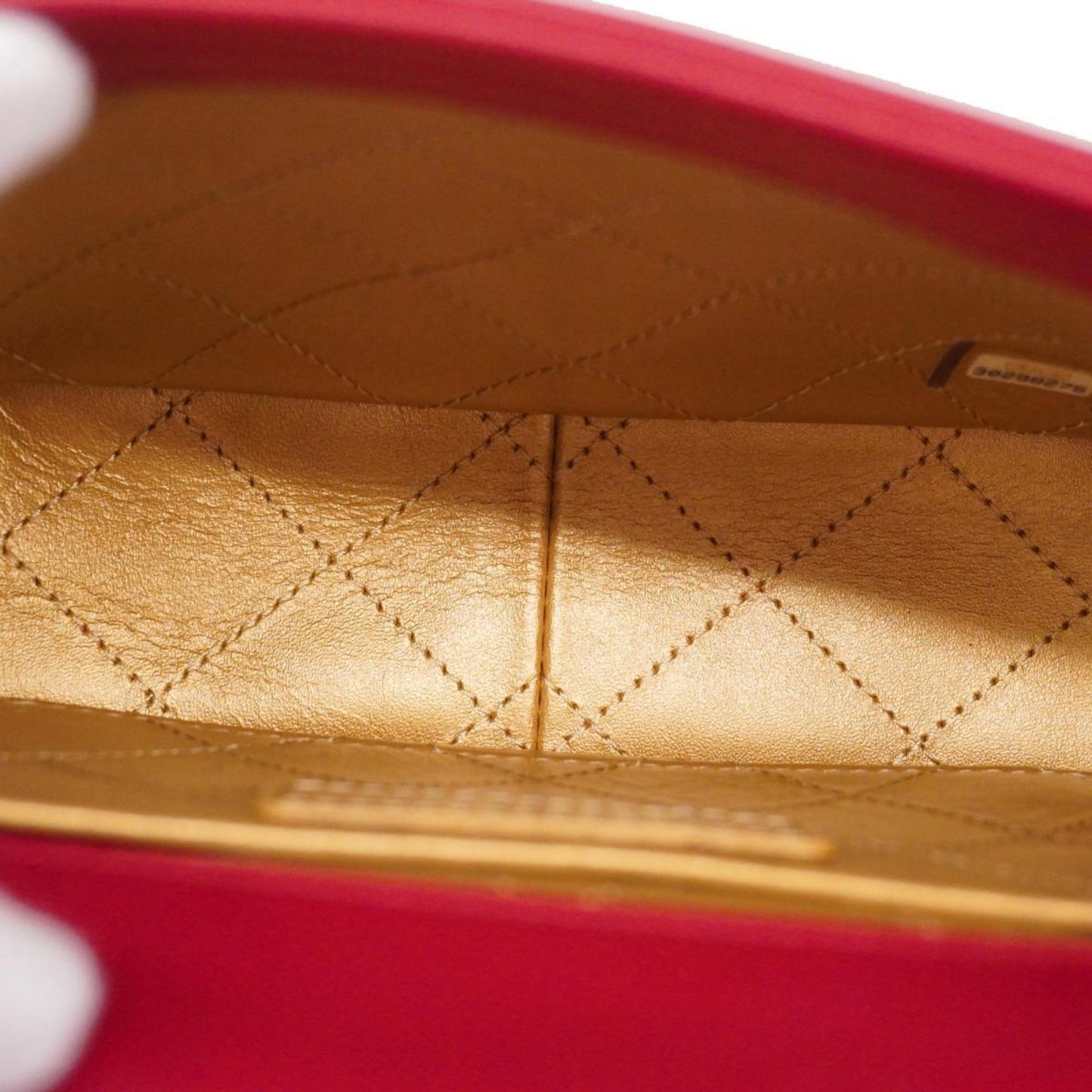 Chanel Shoulder Bag Matelasse Chain Lambskin Red Women's