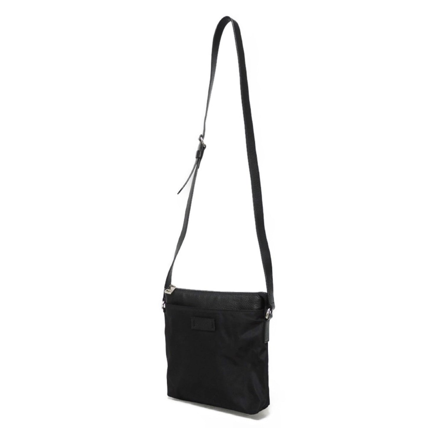 Gucci Black Nylon Canvas Leather Messenger Bag Shoulder Bag