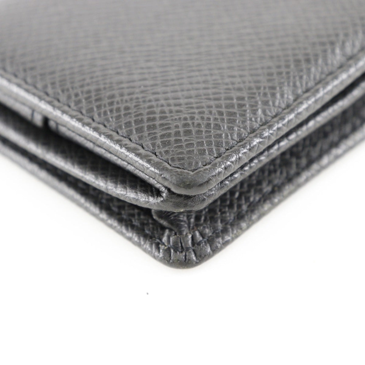 LOUIS VUITTON Portomone Boite Coin Case M30382 Taiga Ardoise Black TA1101 Men's