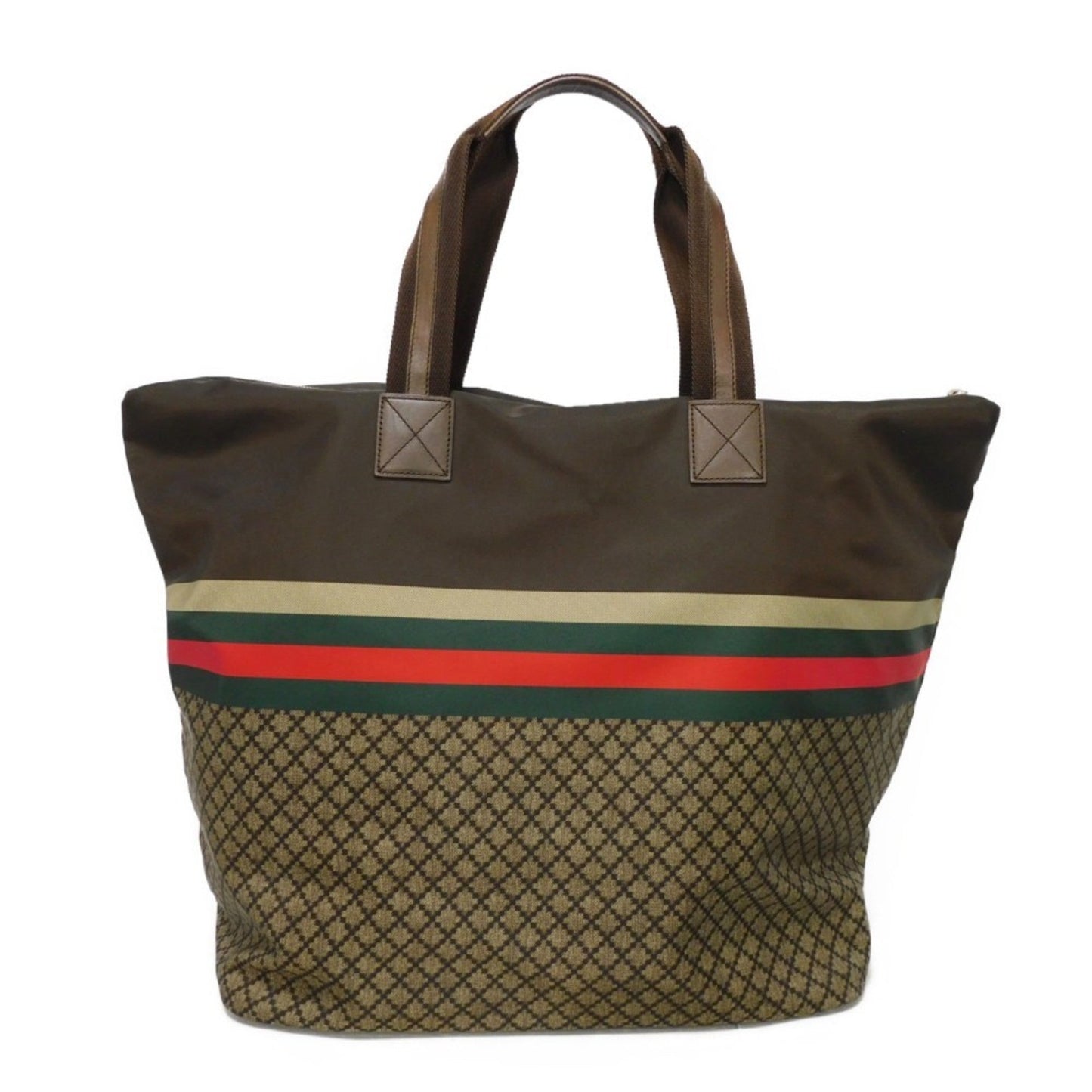 Gucci Brown Nylon Tote Bag