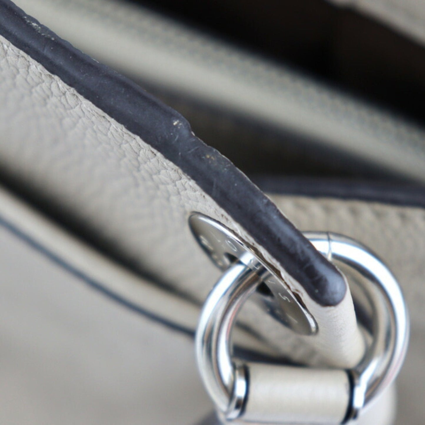 LOUIS VUITTON Sevres Handbag M41791 Monogram Mahina Galle Beige Silver Hardware Shoulder Bag Tote