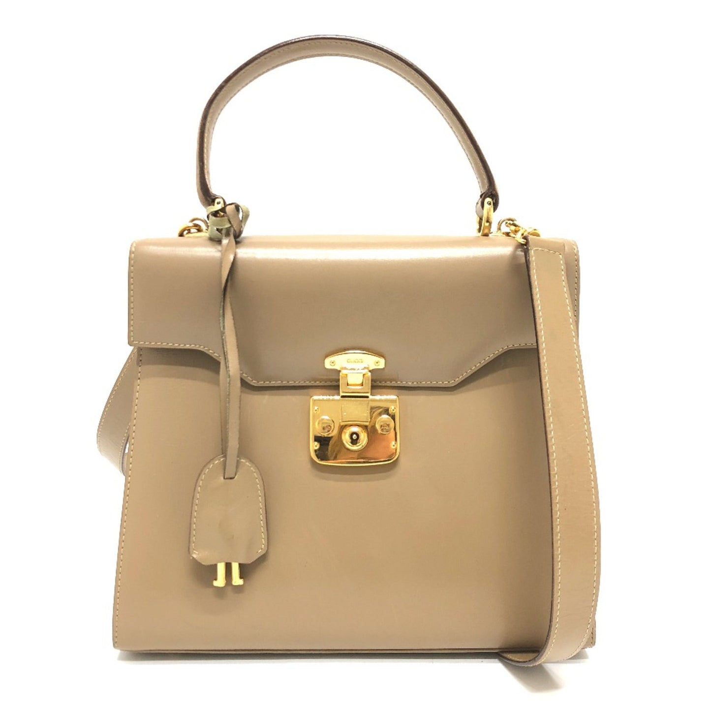Gucci Beige Leather Handbag ()