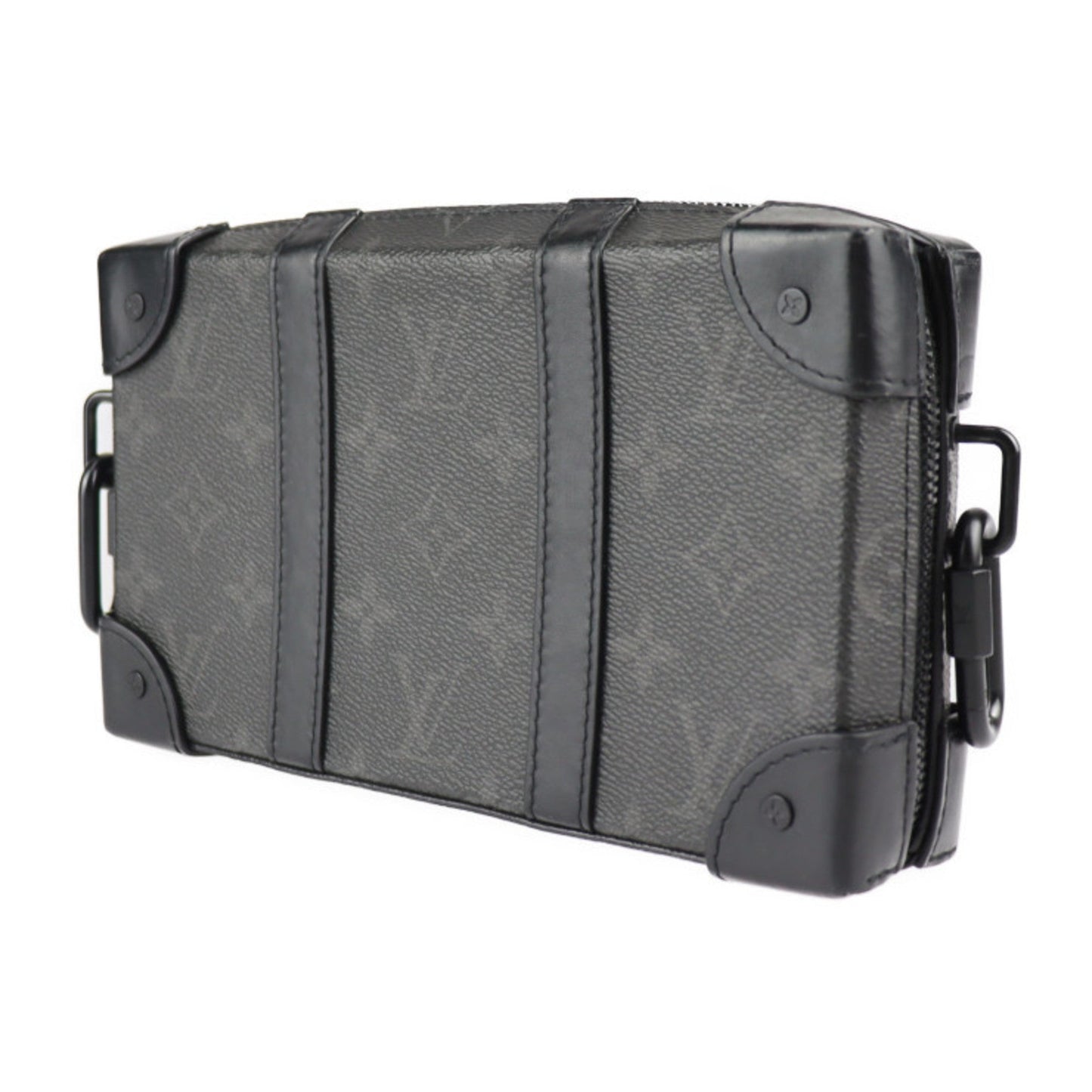 LOUIS VUITTON Soft Trunk Wallet Shoulder Bag M69838 Monogram Eclipse Leather Black Pochette 2WAY Clutch Second Vuitton