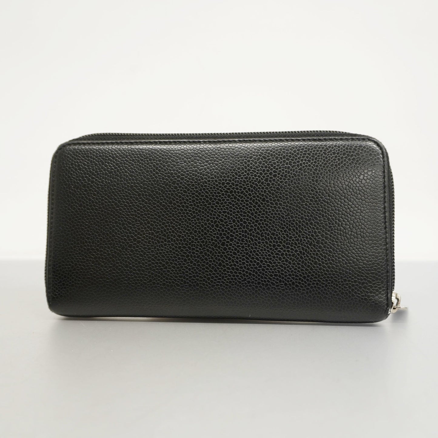 ChanelAuth  Long Wallet [bi-fold] Gold Hardware Women's Caviar Leather Long Wall