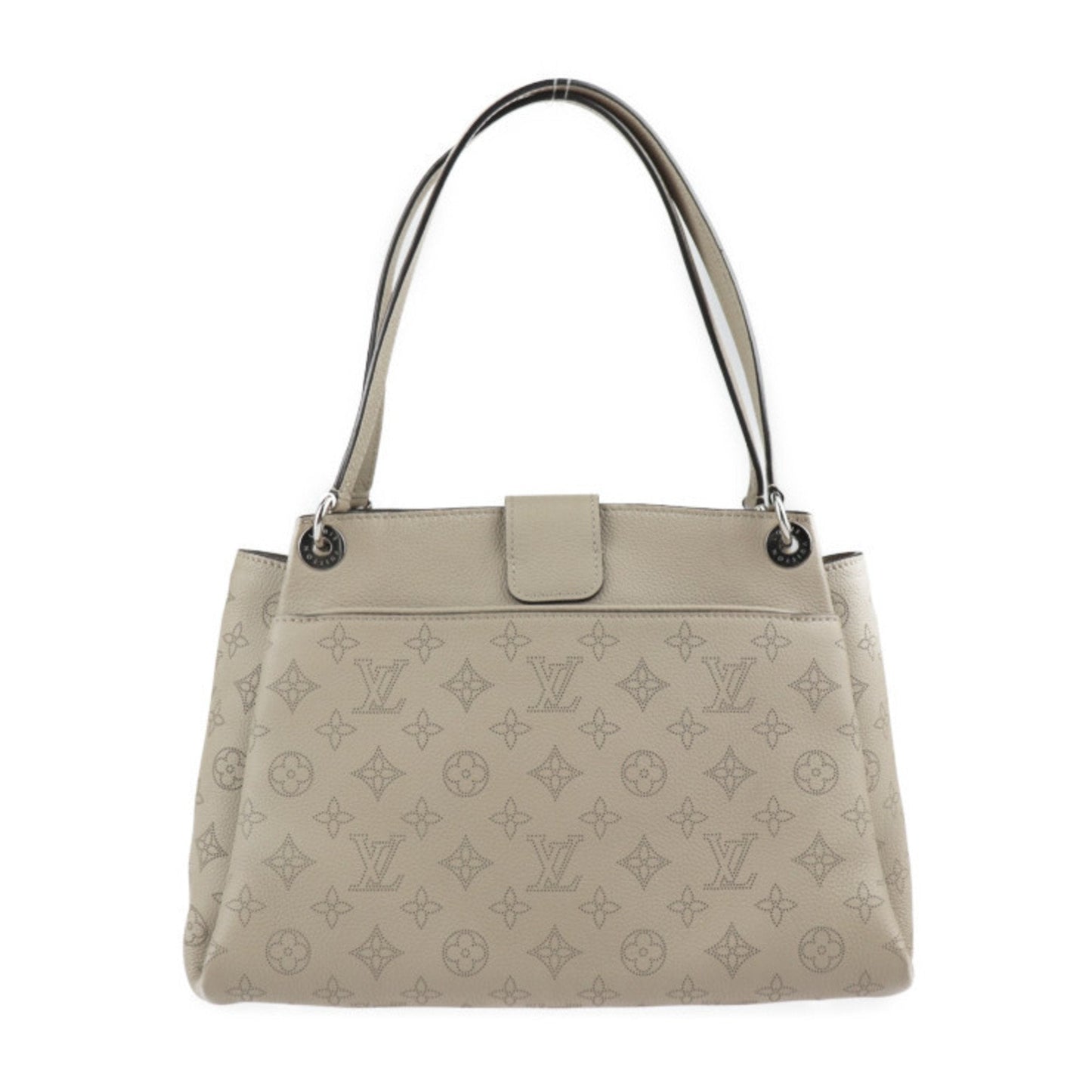 LOUIS VUITTON Sevres Handbag M41791 Monogram Mahina Galle Beige Silver Hardware Shoulder Bag Tote