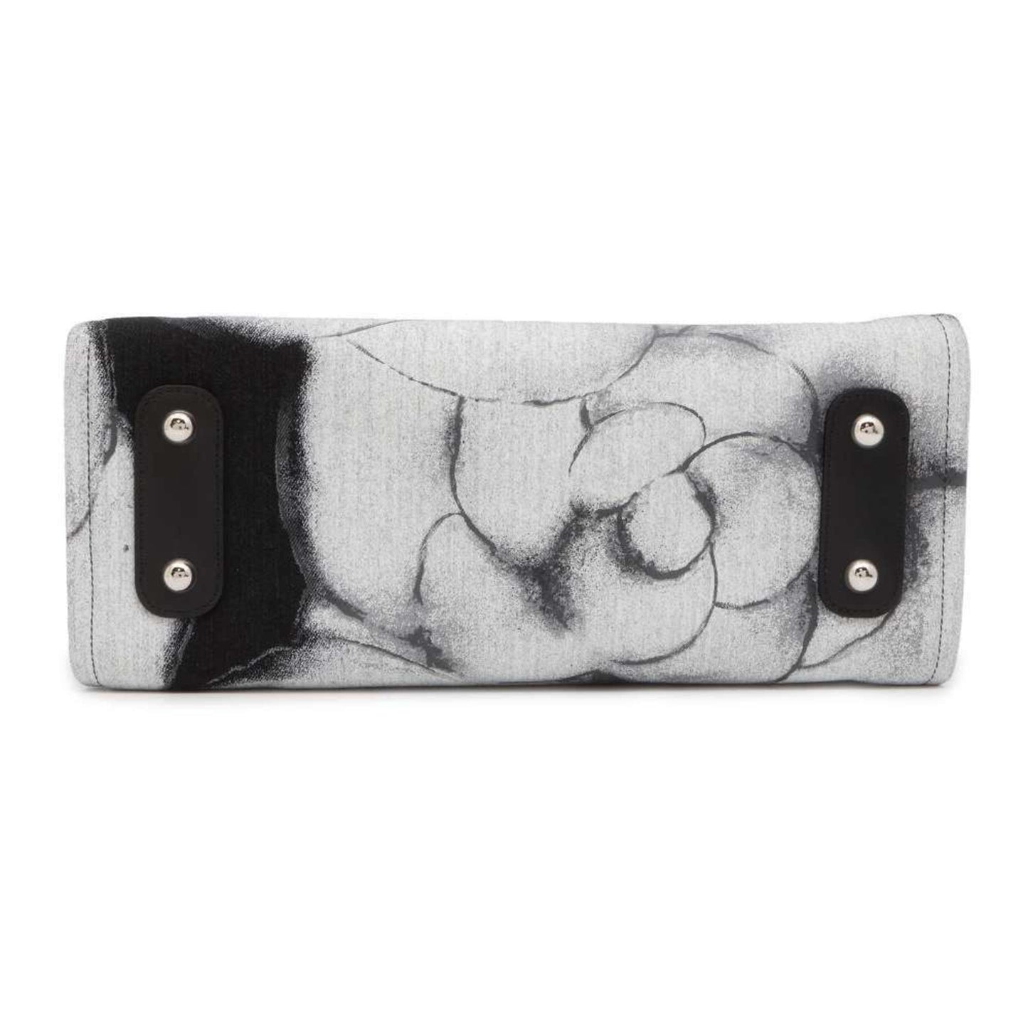 Chanel Tote Bag Camellia Print Coco Mark Medium Canvas A91421 CHANEL Black