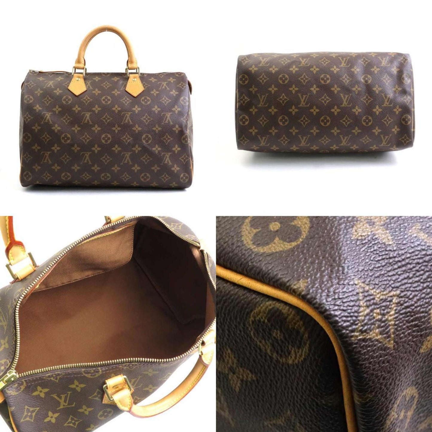 LOUIS VUITTON Handbag Monogram Speedy 35 Canvas Brown Unisex M41524