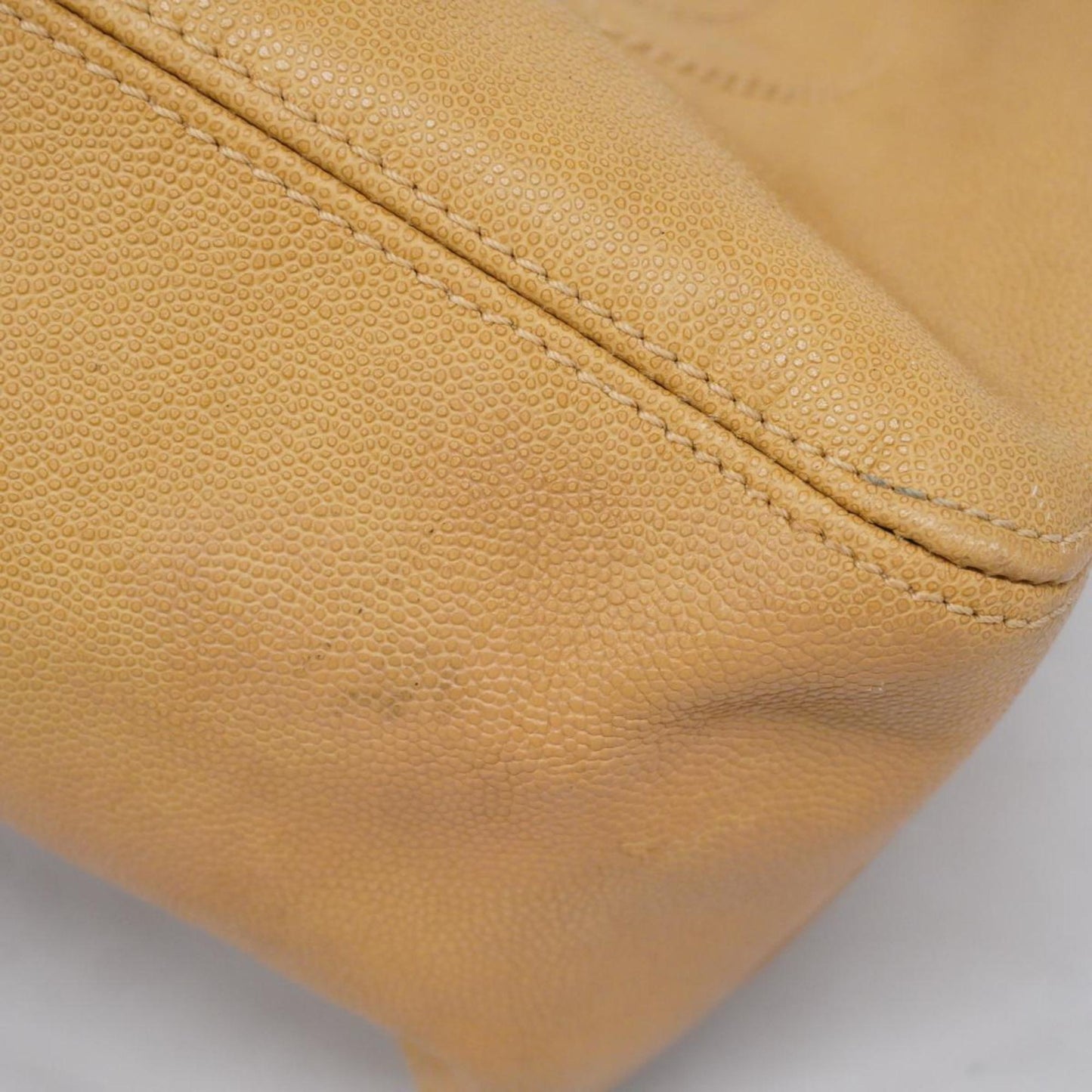 Chanel tote bag caviar skin beige ladies