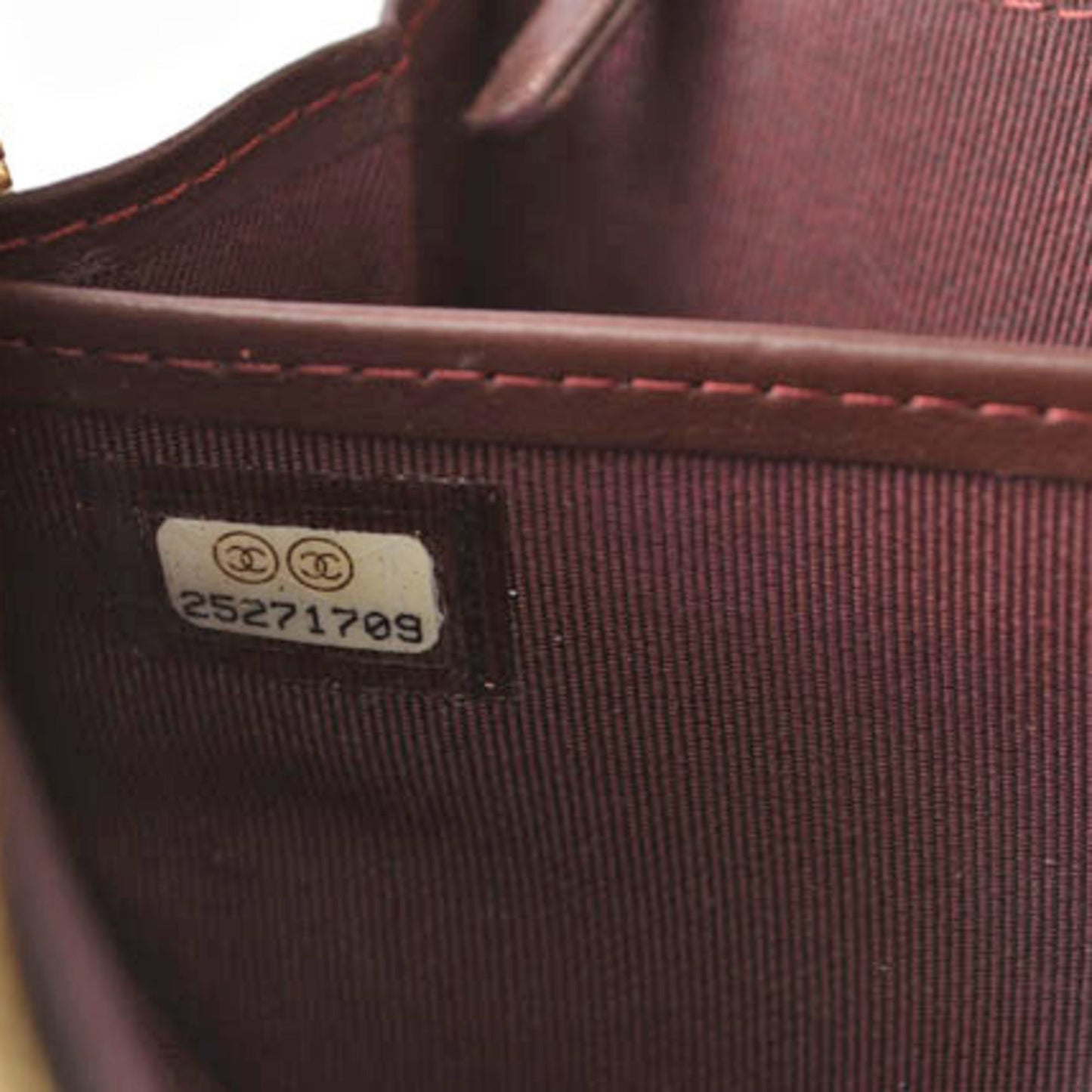 Chanel Wallet A50097  Long Round Zipper Timeless Classic Matelasse Lambskin Black Bordeaux