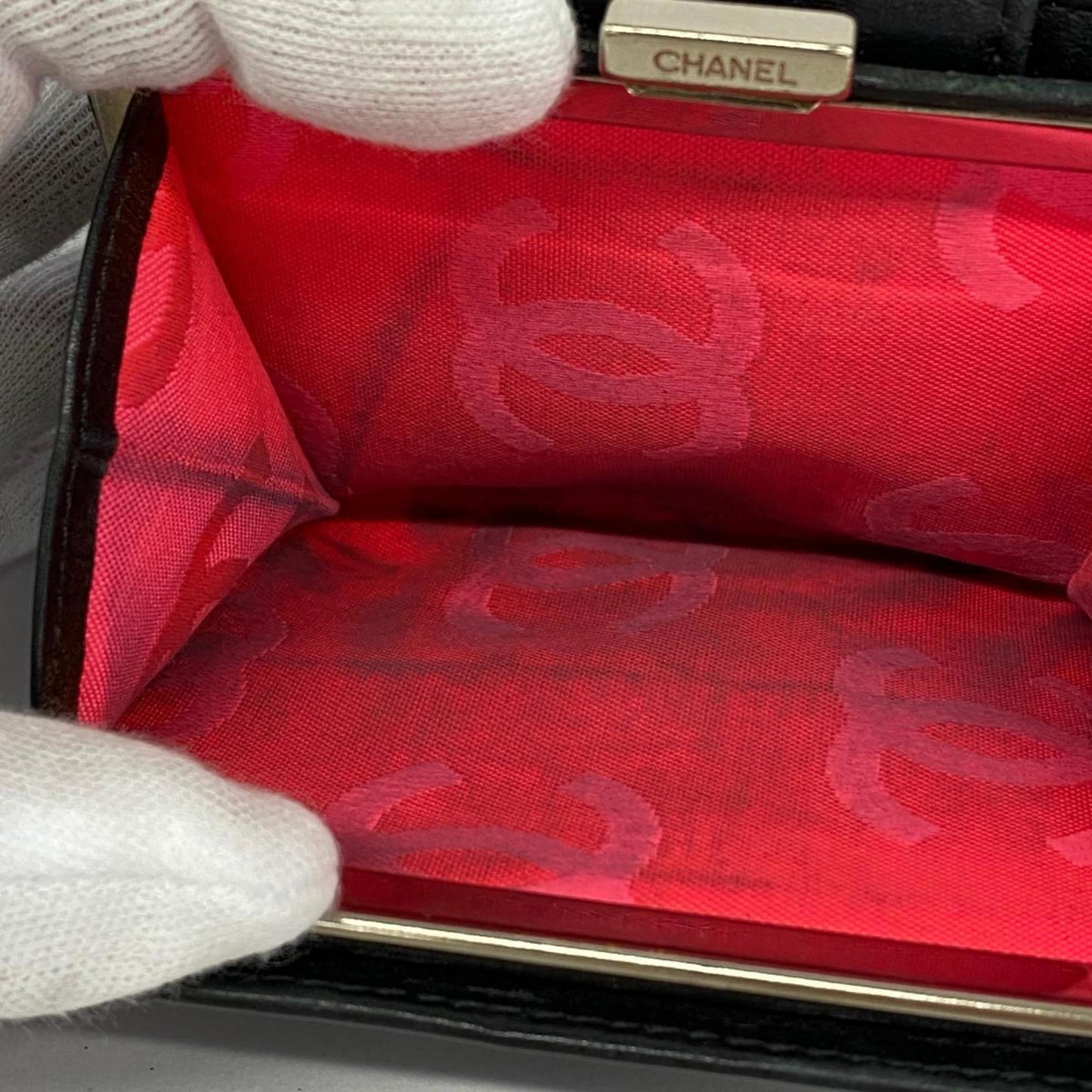 Chanel Wallet Cambon Lambskin Black Women's