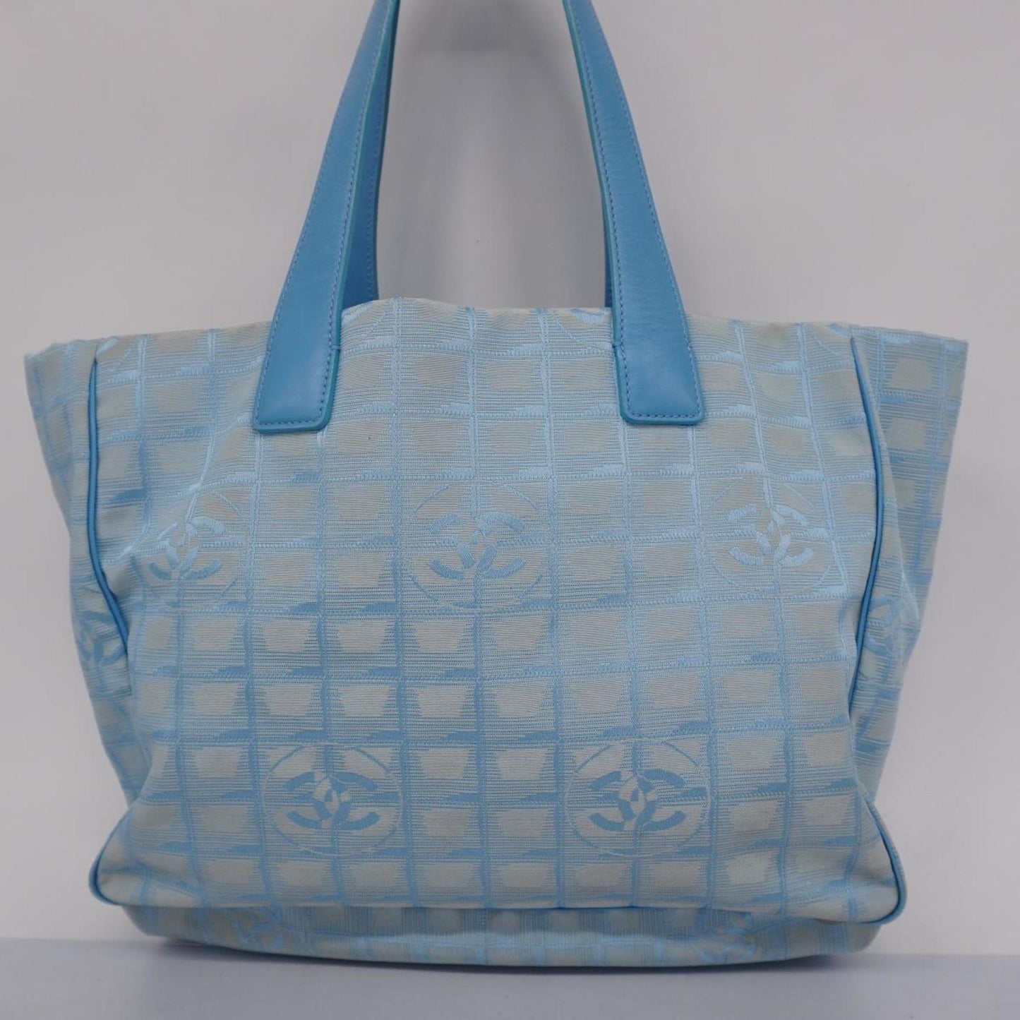 Chanel Tote Bag New Travel Nylon Light Blue Women's