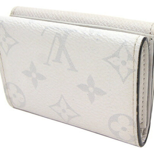 LOUIS VUITTON Trifold Wallet Taigarama Discovery M67621 Men's White