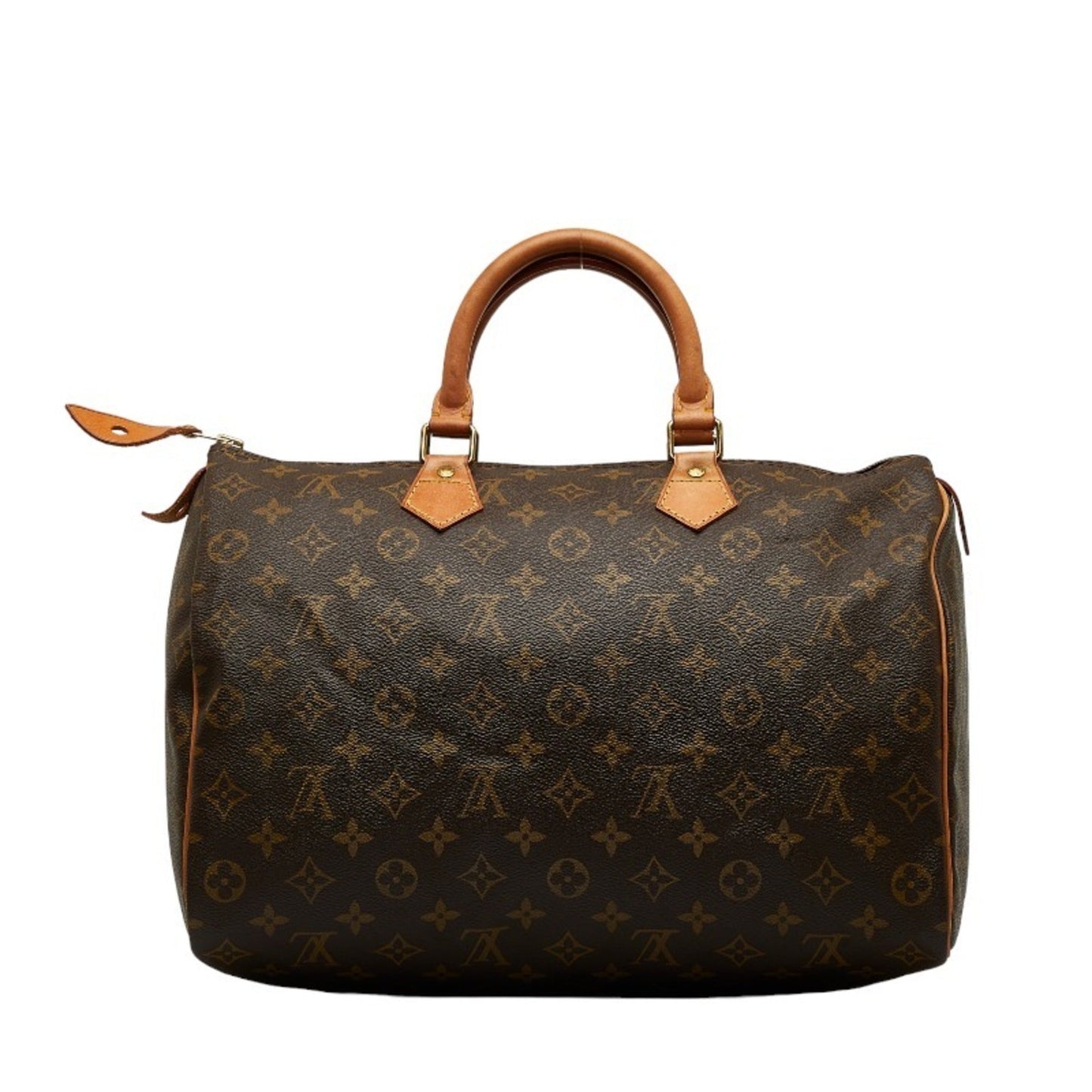 LOUIS VUITTON Monogram Speedy 35 Handbag Boston Bag M41524 Brown PVC Leather Ladies