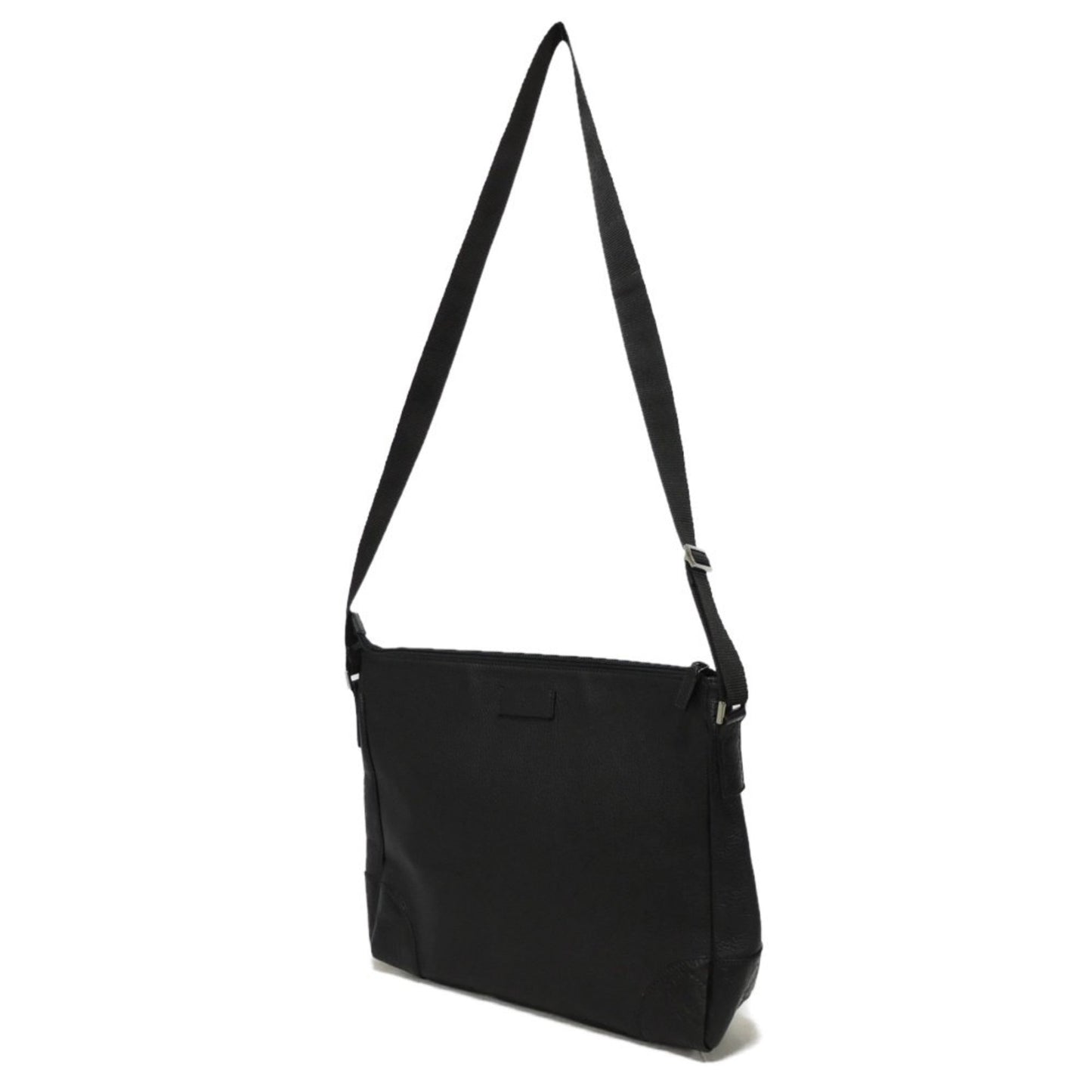 Gucci Black Leather Messenger Bag Shoulder Bag