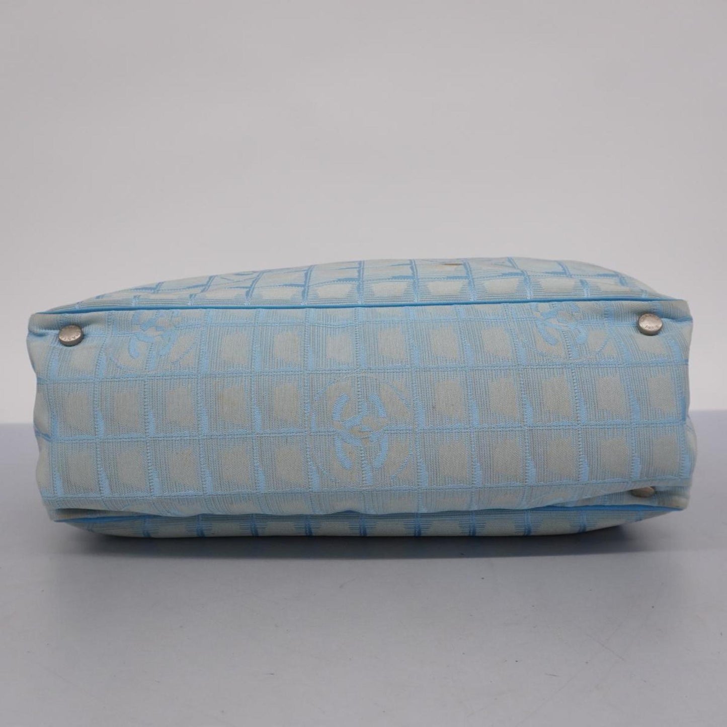 Chanel Tote Bag New Travel Nylon Light Blue Women's