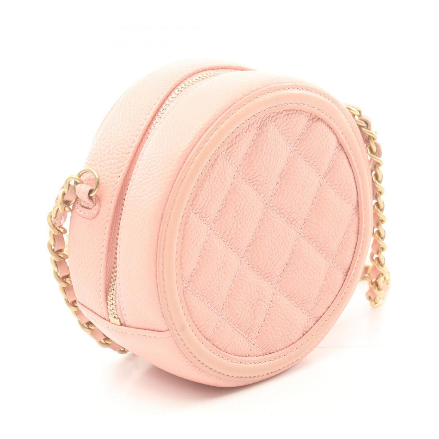 Chanel CHANEL CC Filigree Shoulder Bag Caviar Skin Women's Pink