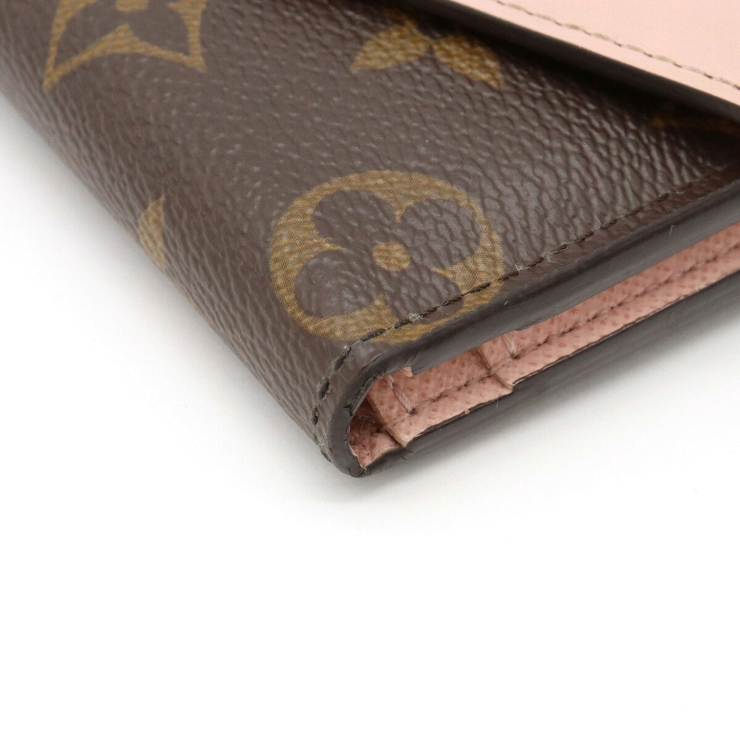 LOUIS VUITTON Monogram Portefeuille Zoe Trifold Wallet Leather Rose Ballerine Pink M62933