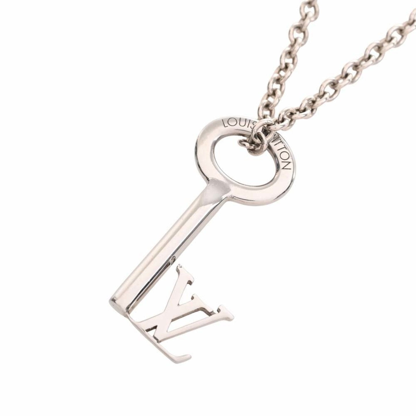 LOUIS VUITTON LV Key Necklace M00678 Silver Men's