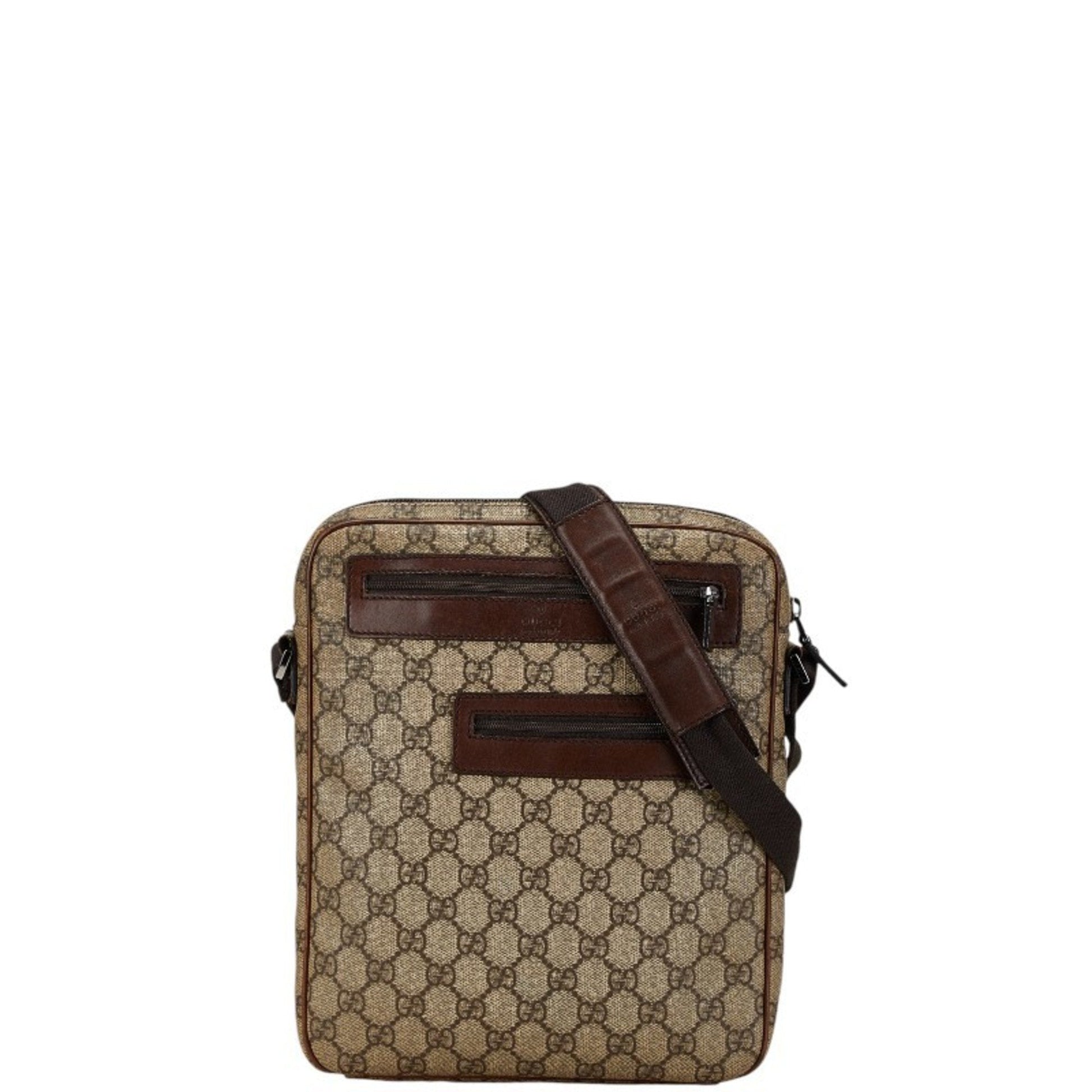 Gucci Beige Brown Pvc Leather Shoulder Bag ()