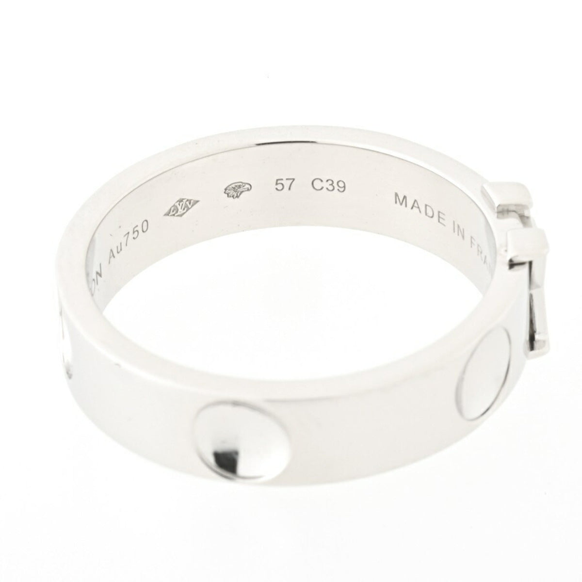 LOUIS VUITTON Ring Bergen Preinte LV Q9K97K White Gold