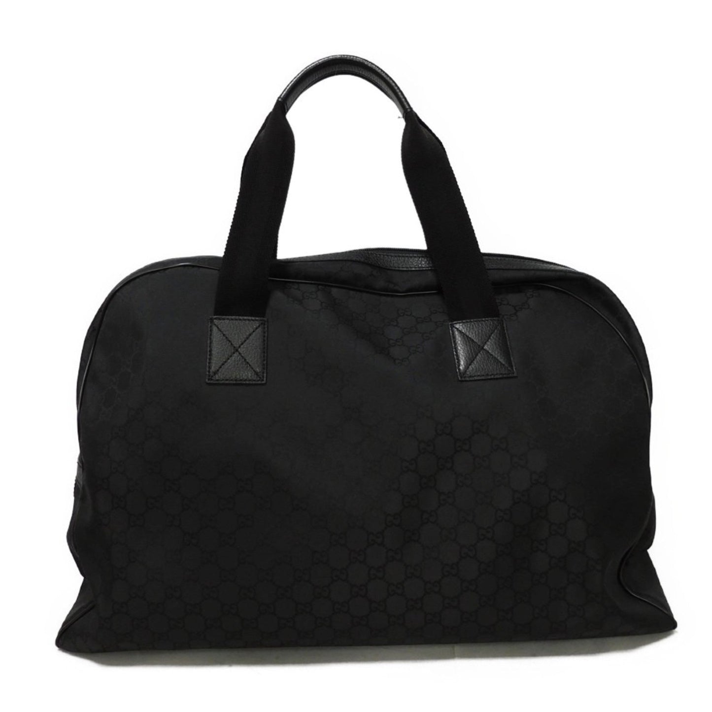 Gucci Black Nylon Leather Boston Bag Handbag