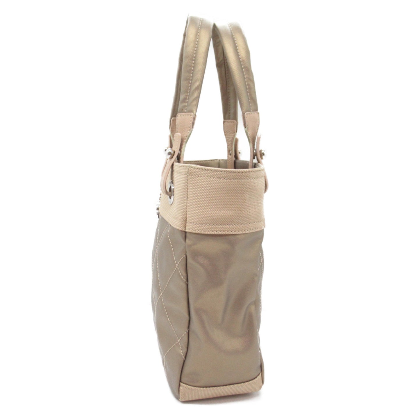 CHANEL Paris Biarritz Tote PM Tote Bag Gold canvas Coated canvas