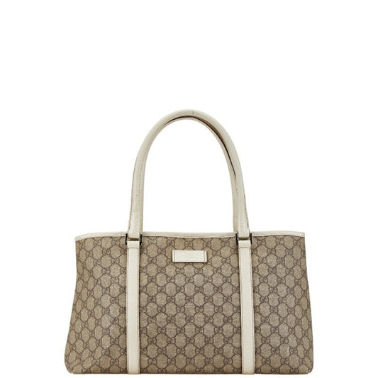 Gucci Beige White Pvc Leather Shoulder Bag Tote Bag ()