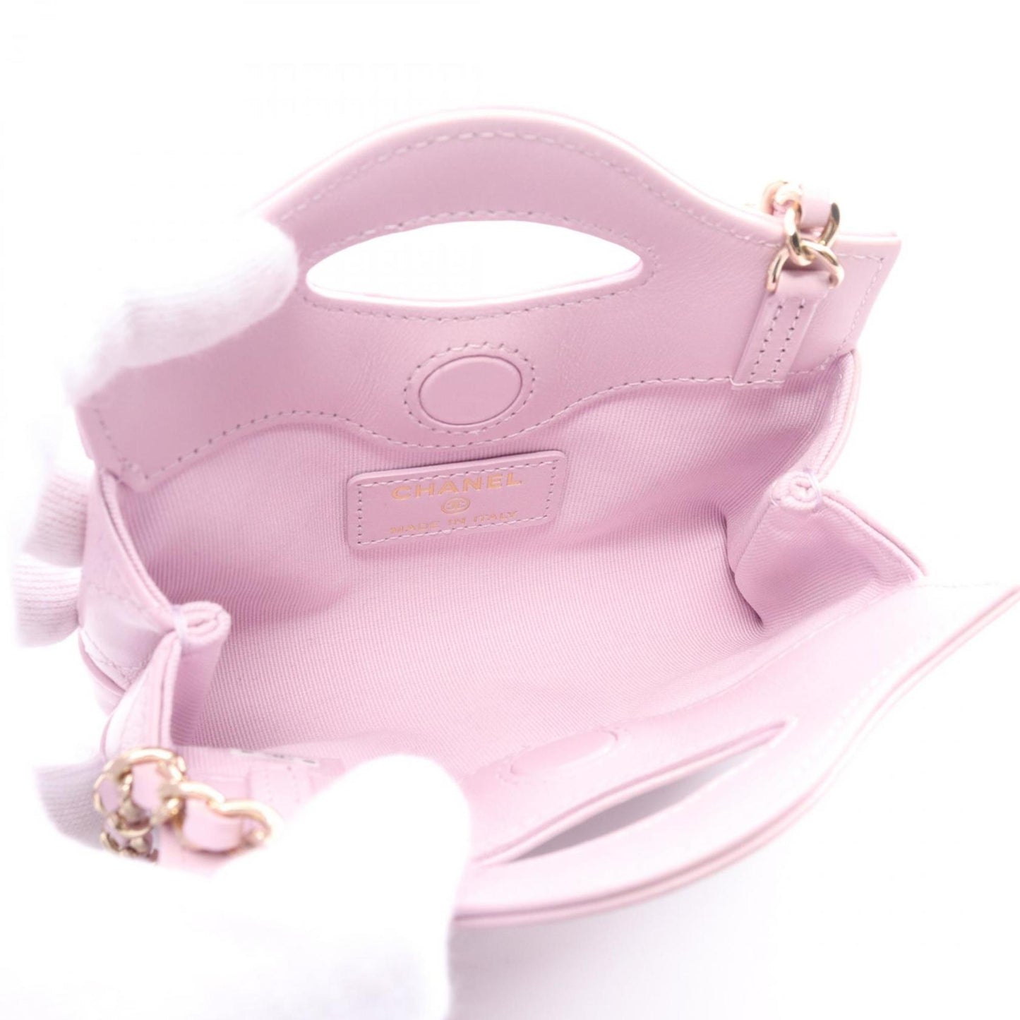 CHANEL Chanel 31 Nano Shoulder Bag Leather Women's Purple