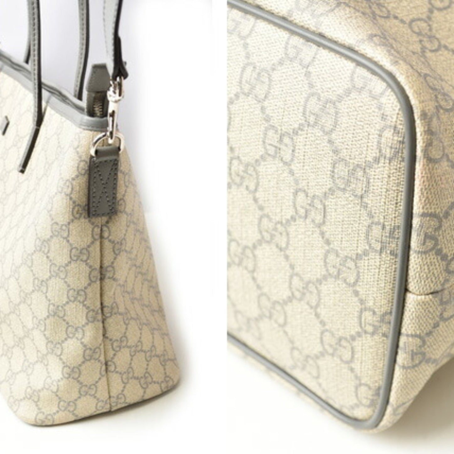 Gucci Beige Brown Pvc Gg Supreme Shoulder Bag Tote Bag