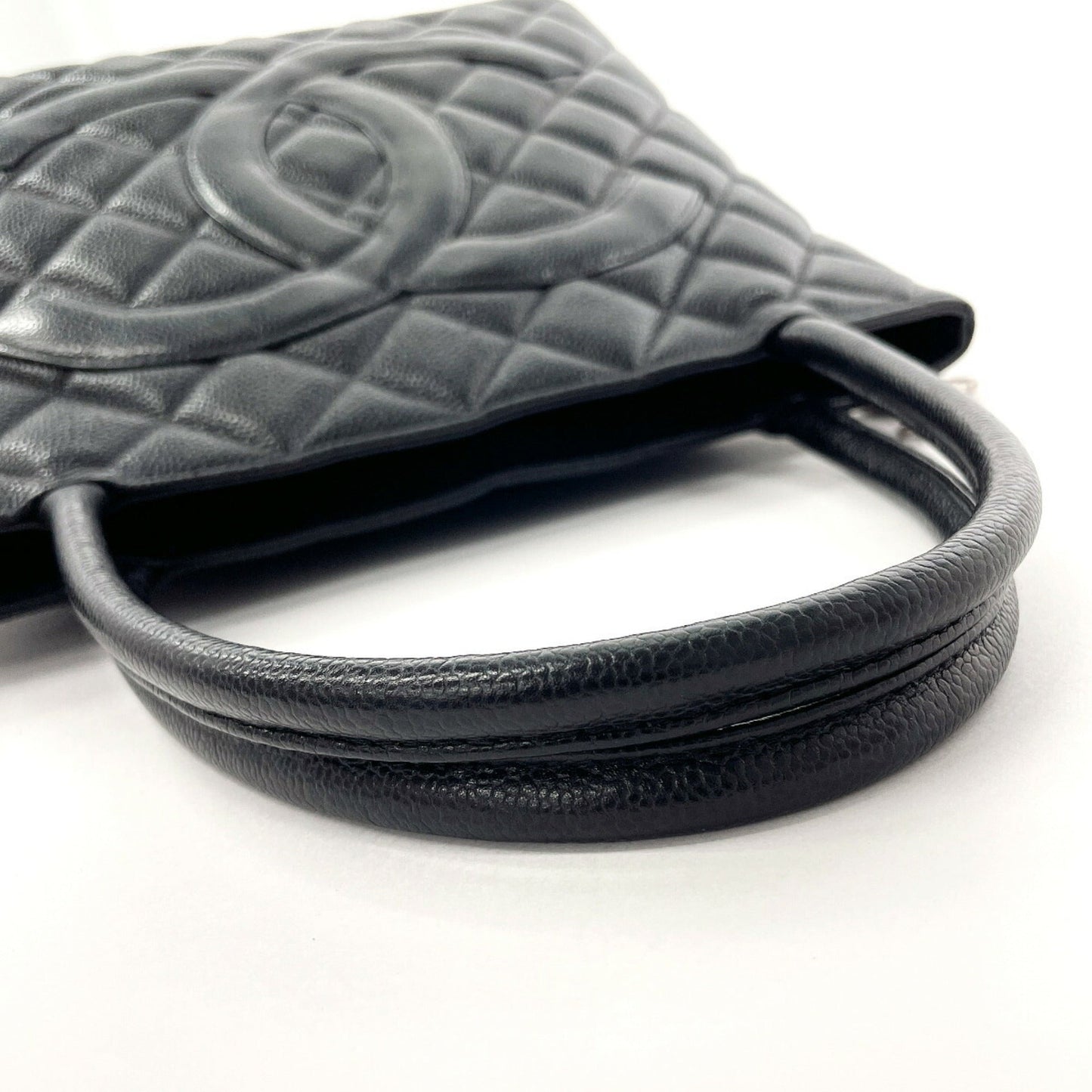 CHANEL Reproduction Matelasse A01804 Tote Bag Matte Caviar Skin Black Women's