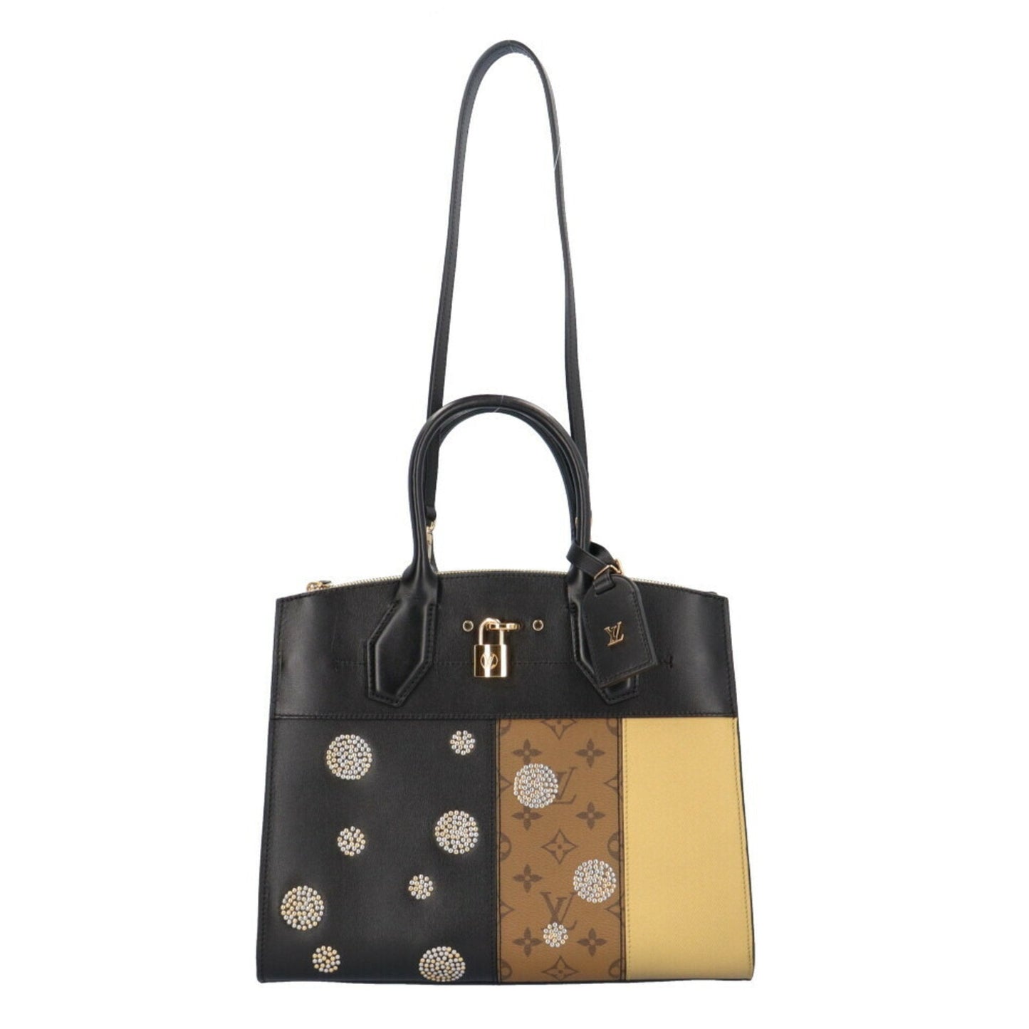 LOUIS VUITTON City Steamer MM Monogram Reverse Shoulder Bag Calf M43406 Black Women's