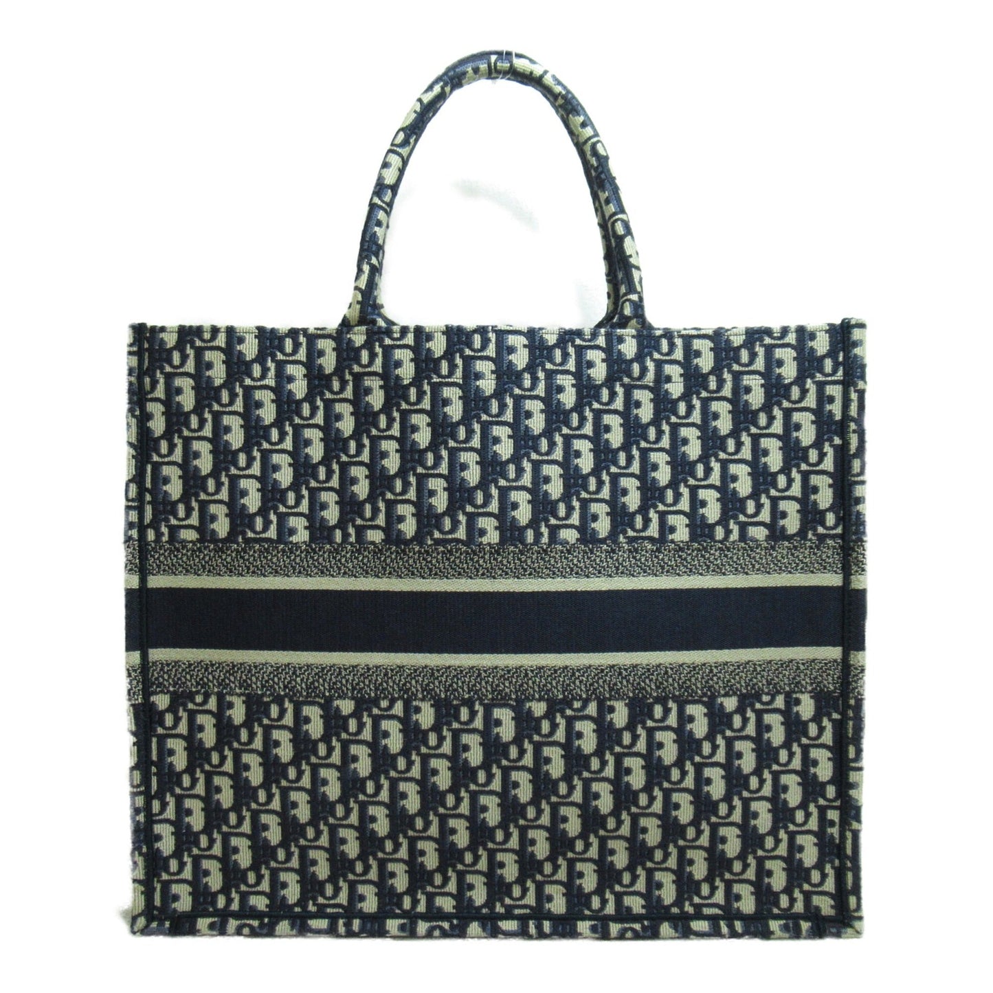 Dior Book Tote Large Shoulder Bag Navy canvas oblique canvas M1286ZRIW