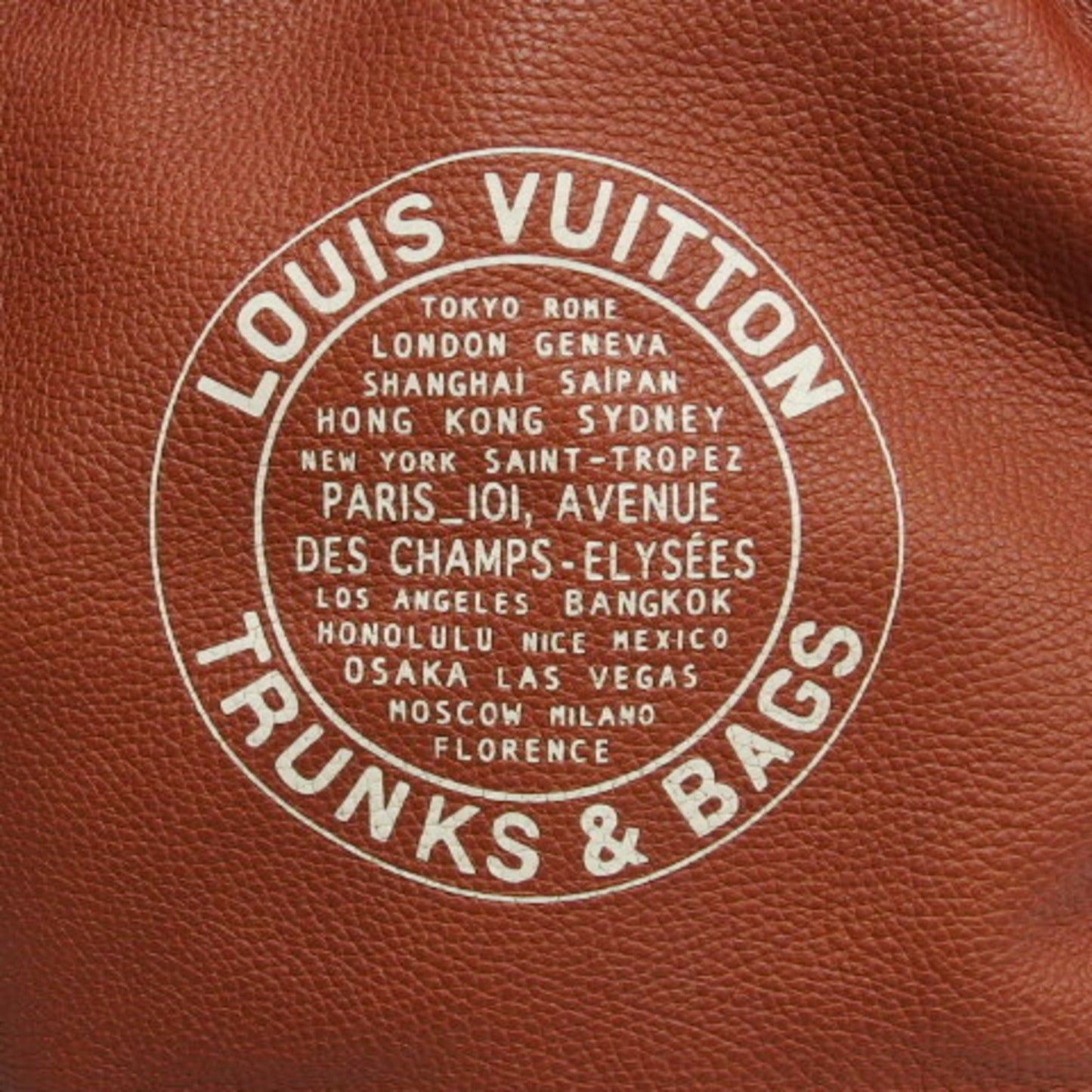 Louis Vuitton shoe bag tote Tobaco leather reddish brown