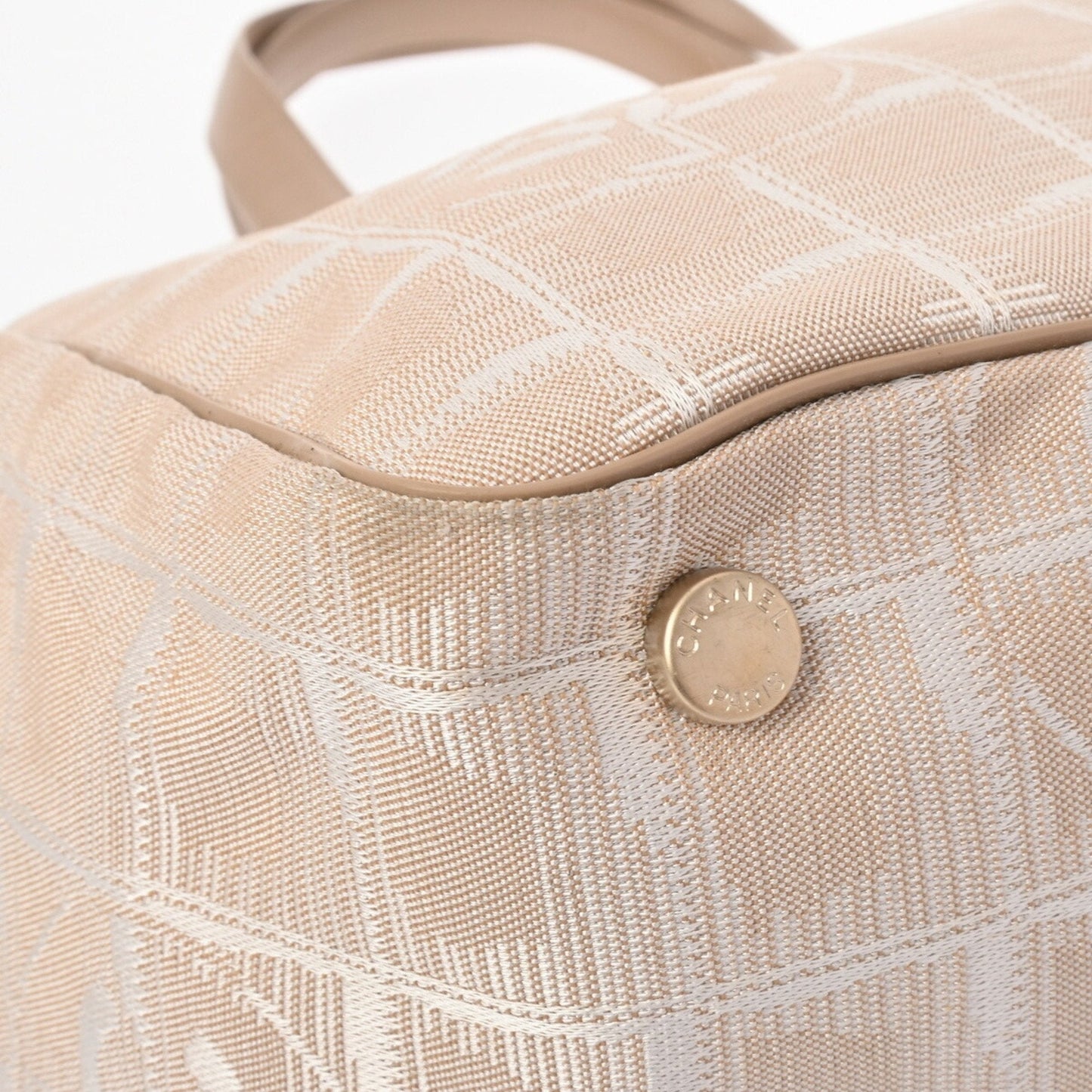 CHANEL New Travel Line Tote MM Beige A15991 Women's Nylon Handbag