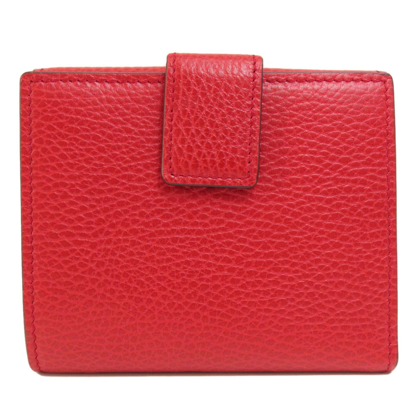 Gucci Red Color Leather Wallet (Bi-Fold)