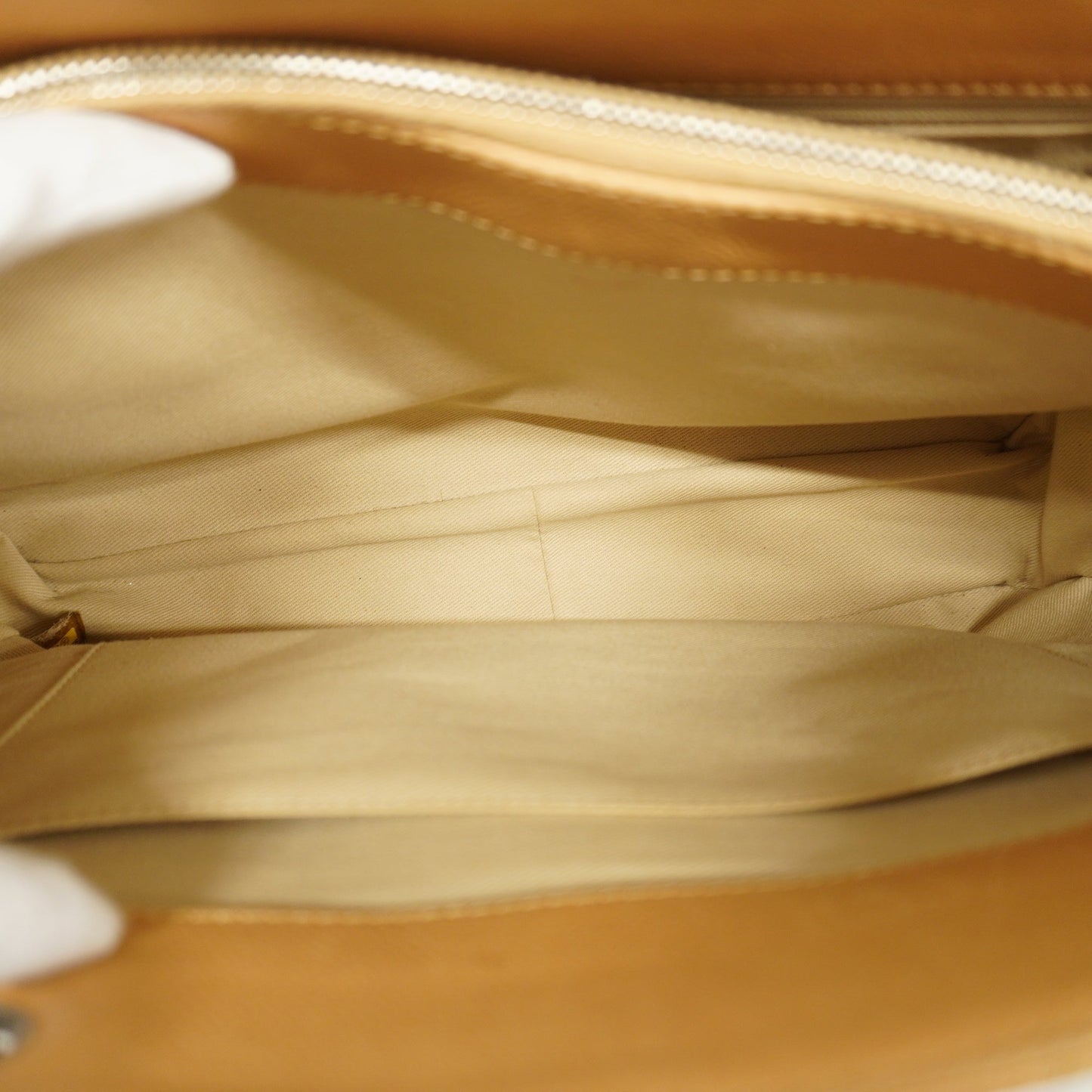 Chanel[3ca0361]   Tote Bag Matelasse Chain Shoulder Caviar Skin Beige Silver metal