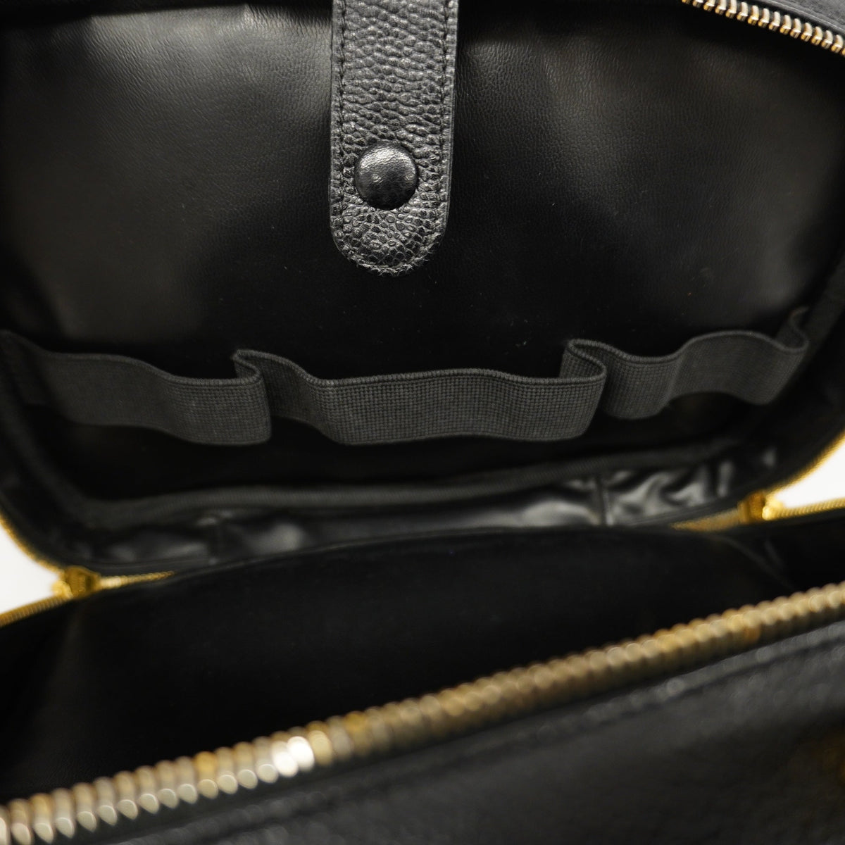 ChanelAuth  2WAY Bag Women's Caviar Leather HandBag,Shoulder Bag Black