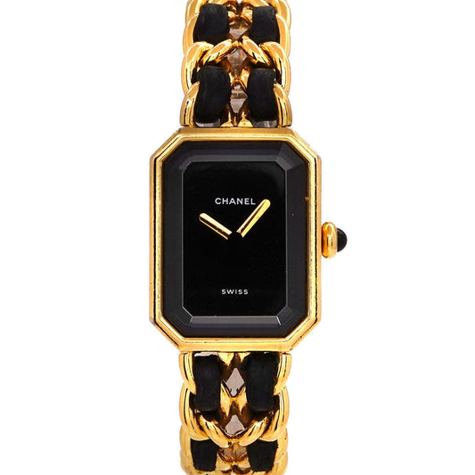 CHANEL Premiere S size H0001 Ladies watch Black Gold Quartz