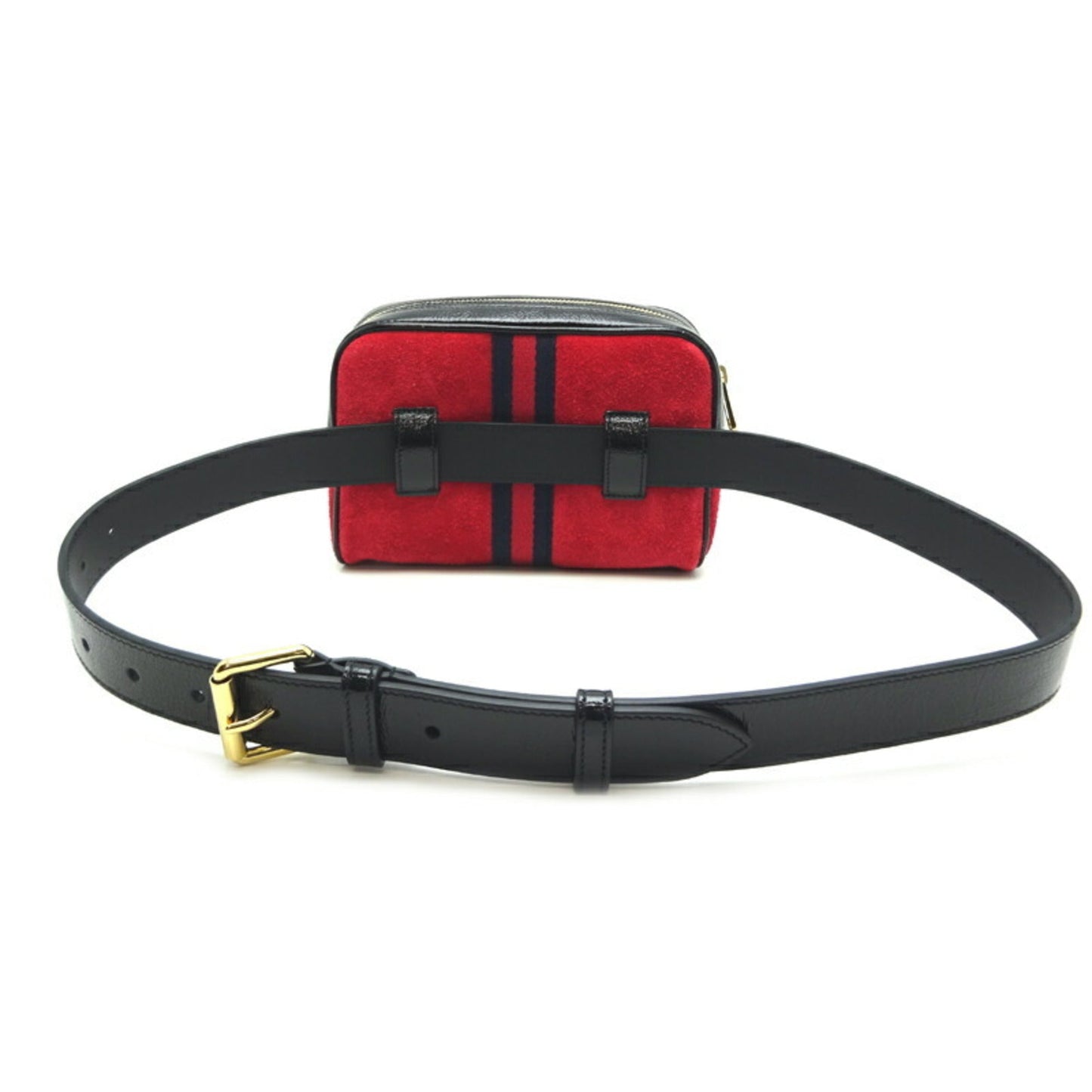 Gucci Red Color Suede Fanny Pack
