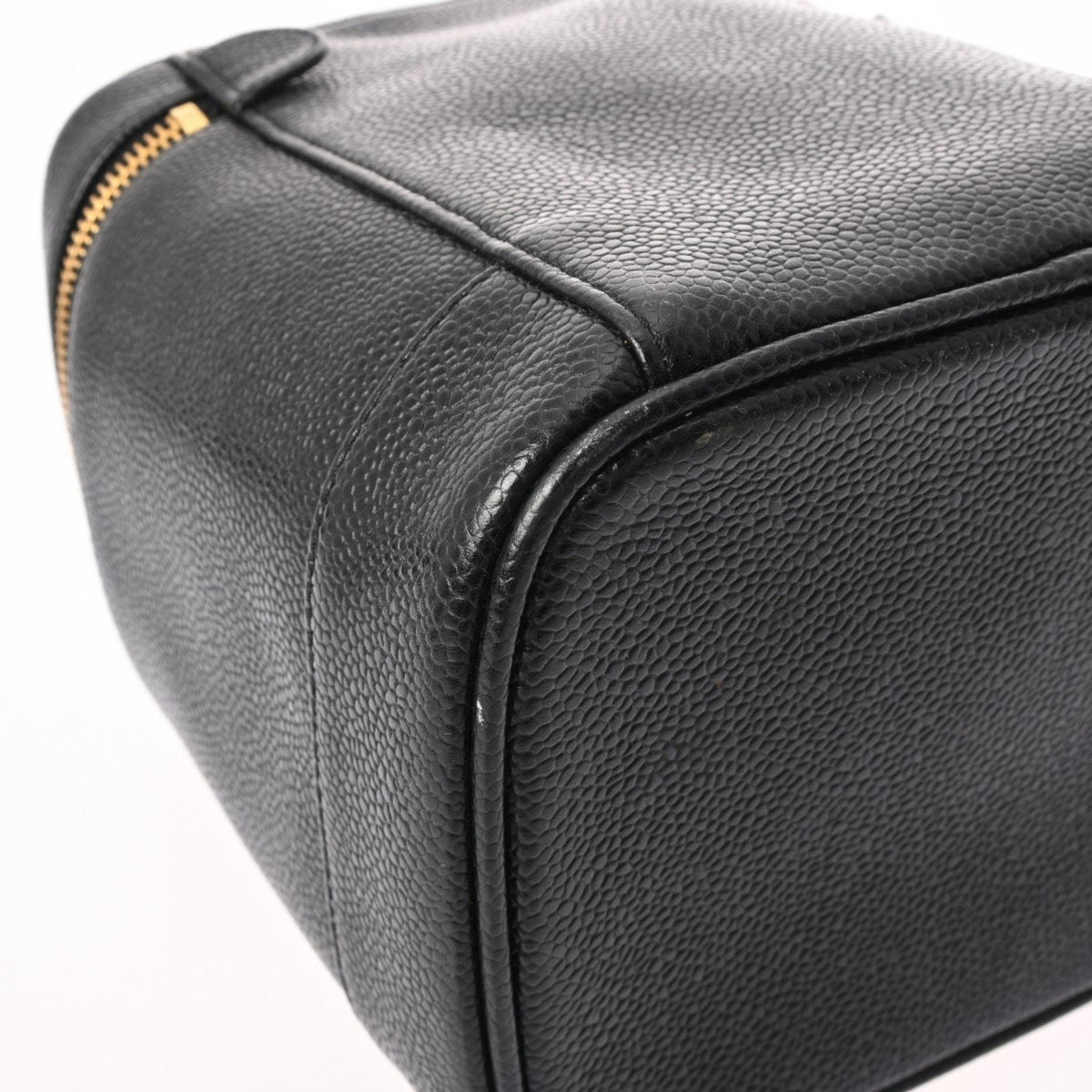 CHANEL Vanity Black A01998 Women's Caviar Skin Handbag
