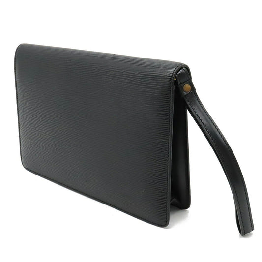 LOUIS VUITTON Epi Pochette Serie Dragonne Second Bag Noir Black Key Missing M52612