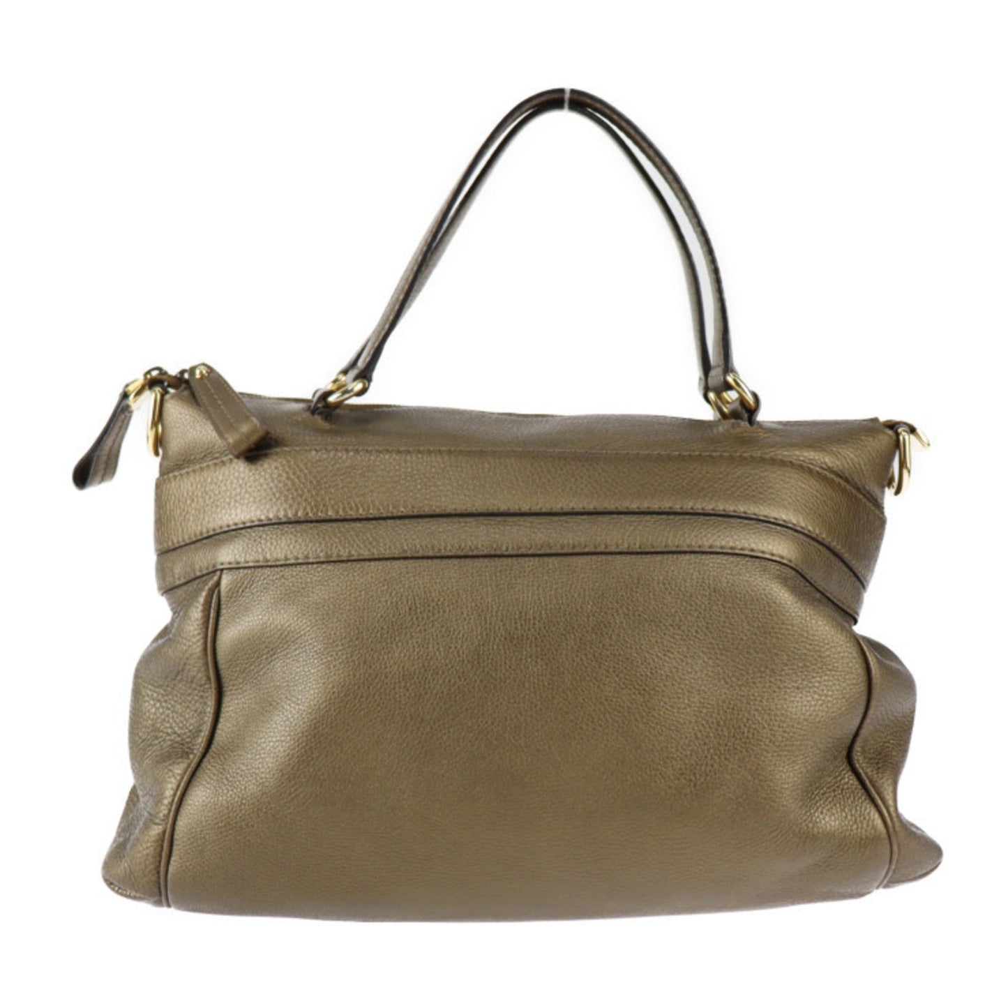 Gucci Bronze Leather Handbag Shoulder Bag Tote Bag