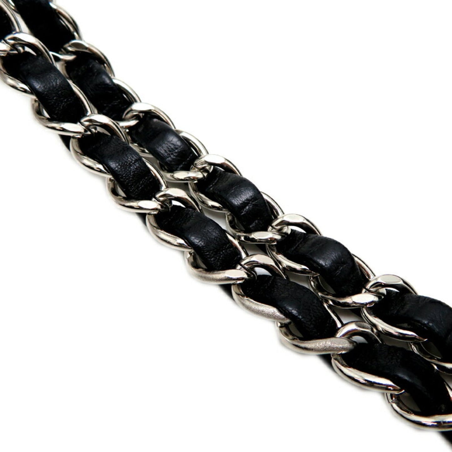 Chanel Seal Matelasse Chain Shoulder 25 Women's Bag AO1112 Lambskin Black