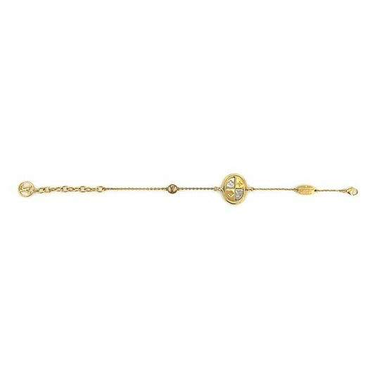 LOUIS VUITTON Bracelet Brasserie Lady Lucky Gold Red Silver M64761 Monogram GP LE0137