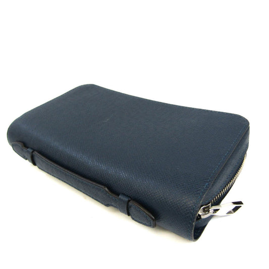 LOUIS VUITTON Taiga Zippy XL M42098 Men's Taiga Leather Long Wallet [bi-fold] Ocean