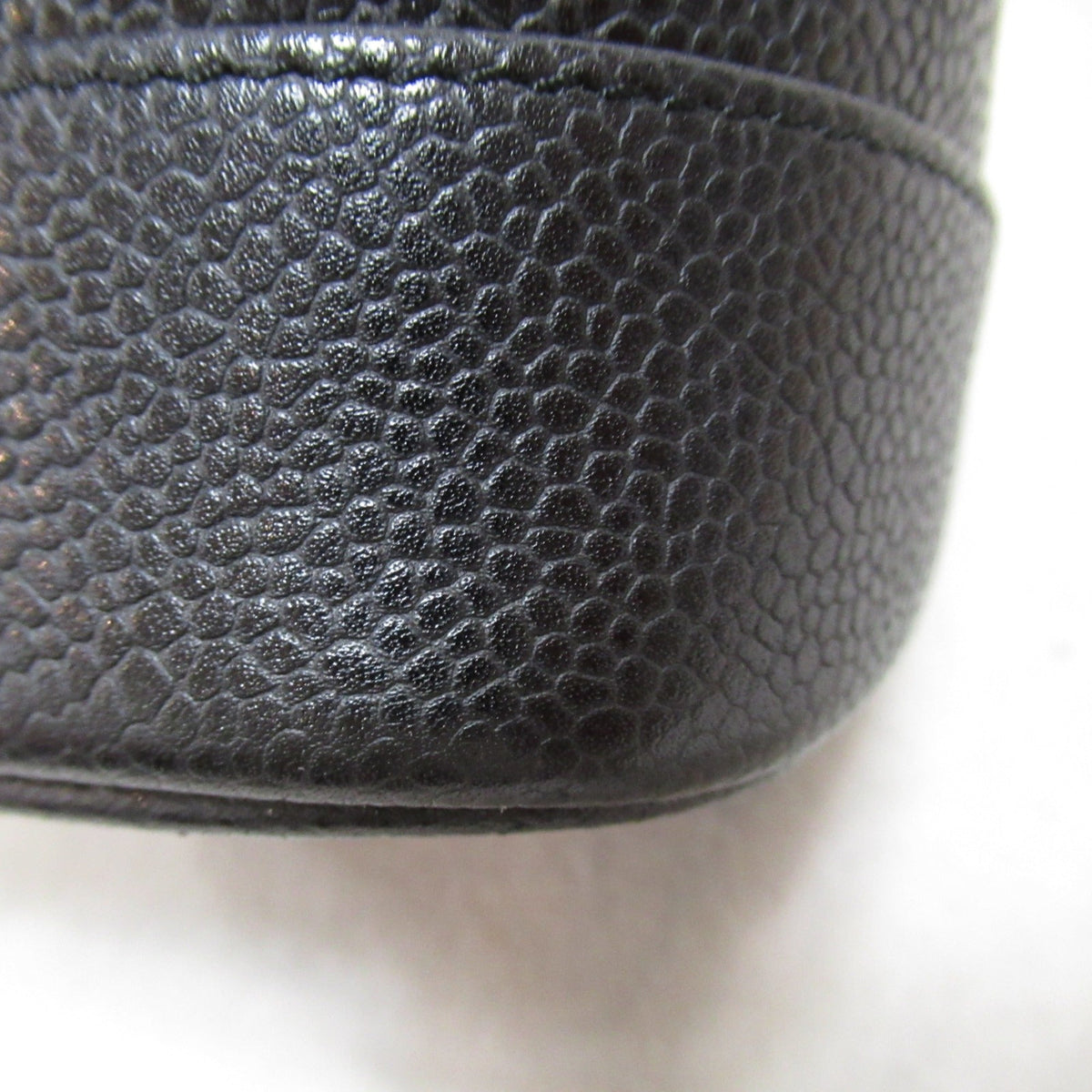 CHANEL Vertical Vanity Handbag Black Caviar Skin (Grained Calf)