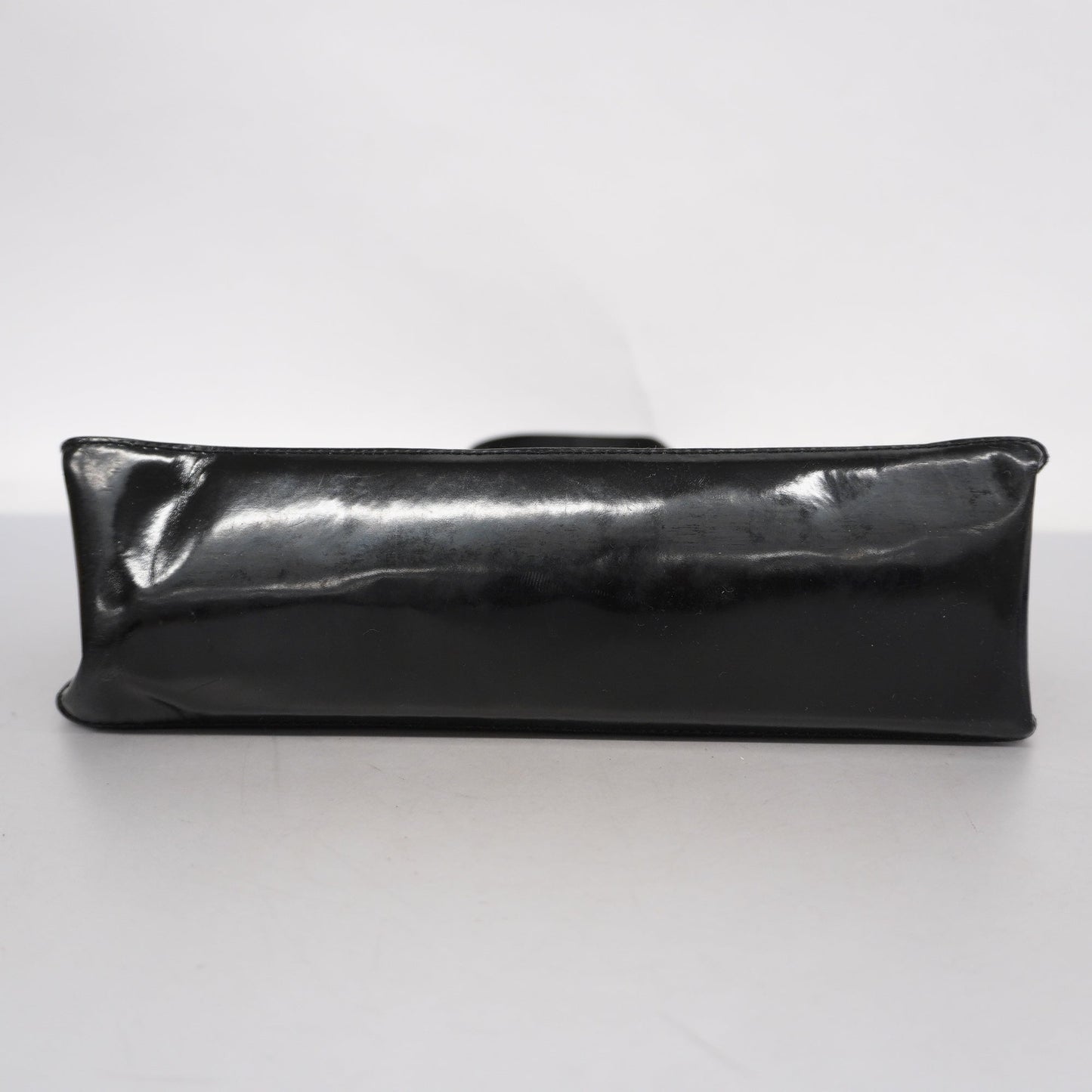 Chanel[3cc2423]  Tote Bag patent leather black silver metal