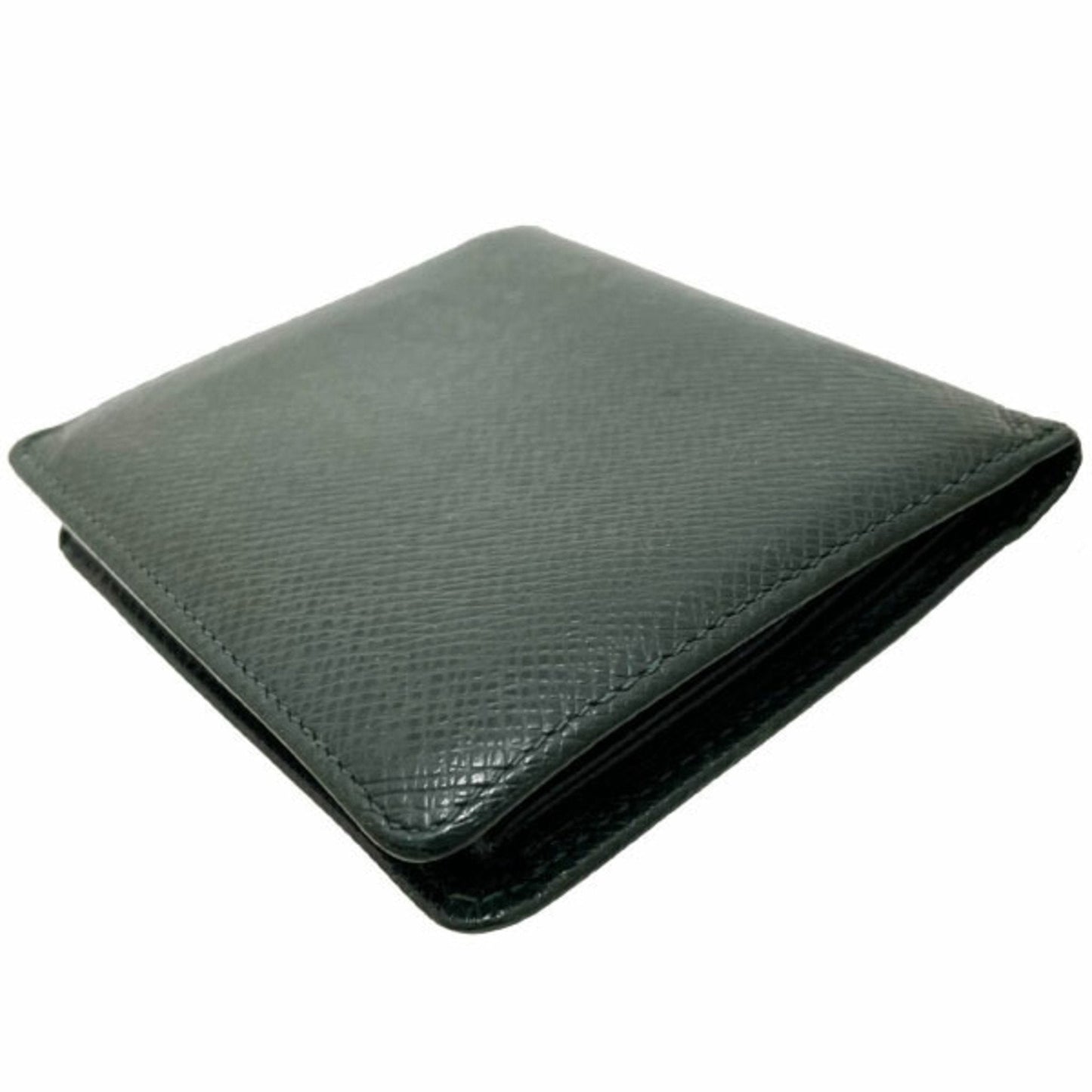 LOUIS VUITTON Wallet Taiga Portobier 3 Cult Credit Leather Epicea Green Dark M30454  Bifold Men's